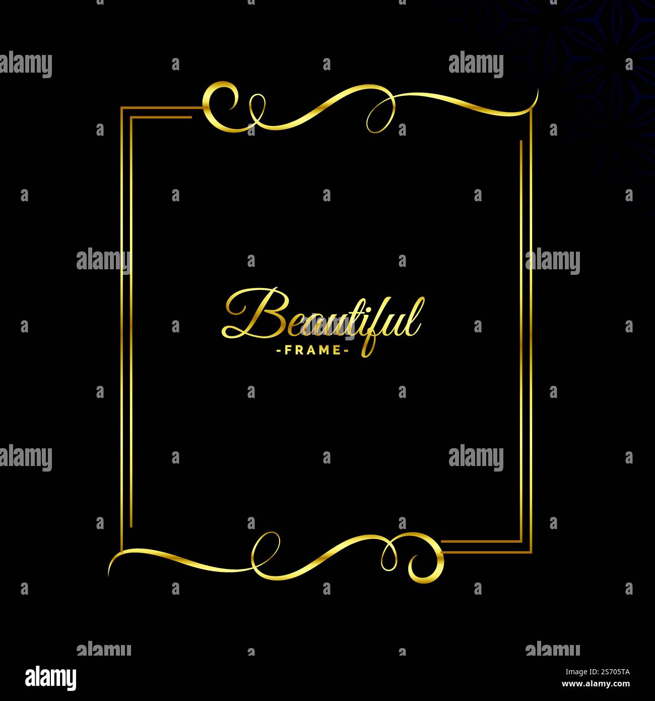 golden floral attractive frame design Stock Vector Image & Art - Alamy