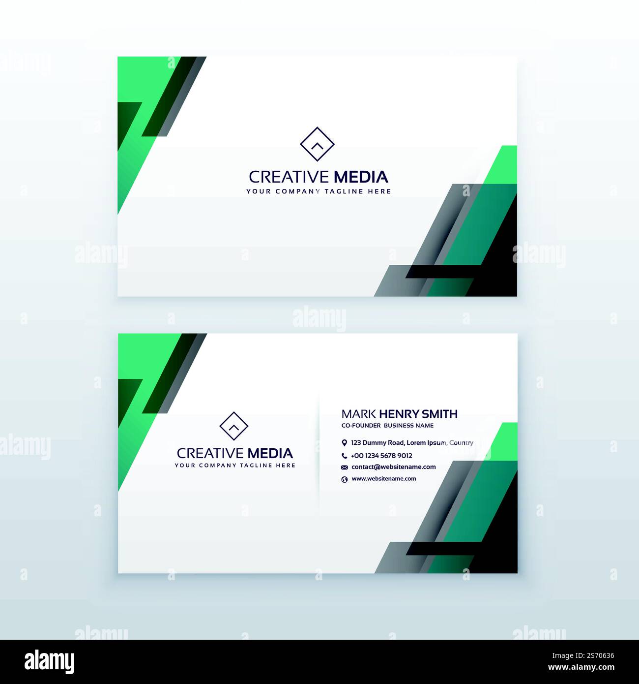 professional clean business card design Stock Vector Image & Art - Alamy