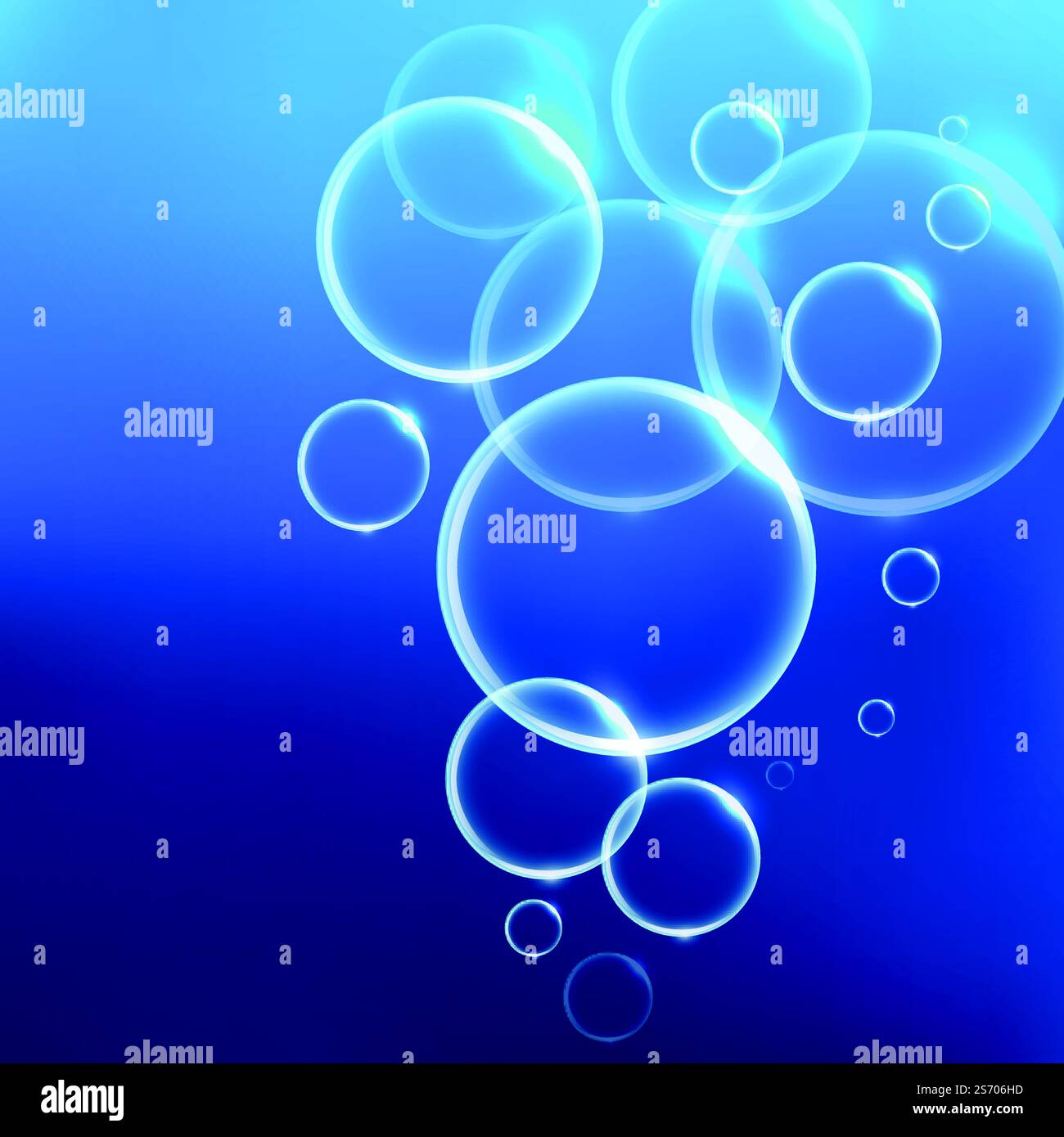underwater air bubbles blue background Stock Vector Image & Art - Alamy