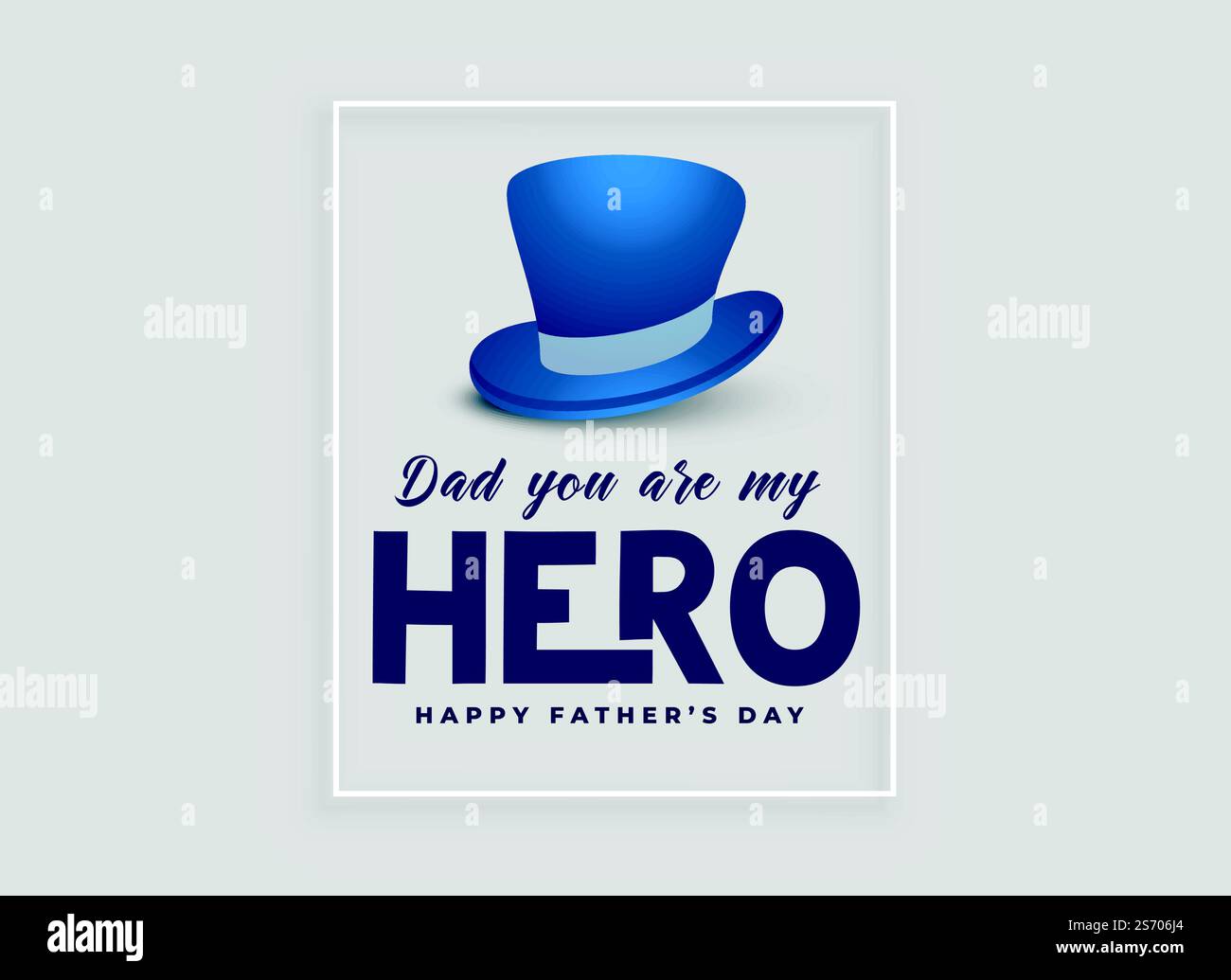 happy fathers day card design with hat Stock Vector Image & Art - Alamy