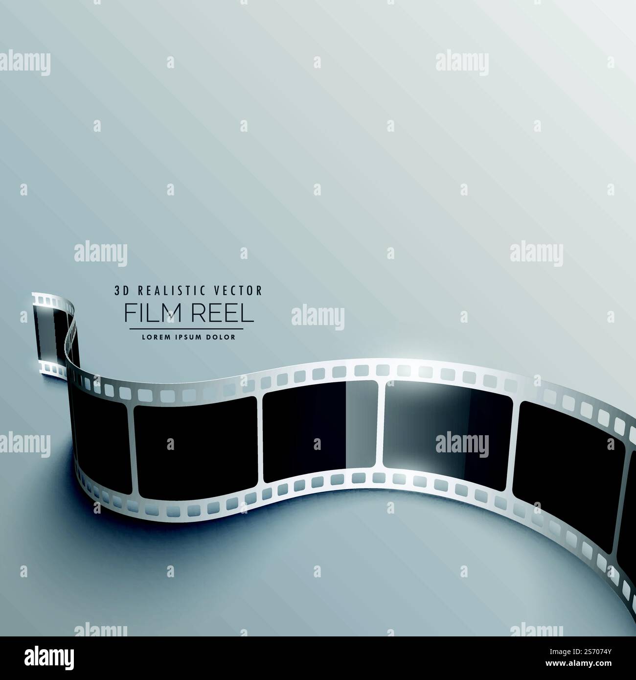 Str55up Image realistic 3d film strip background in perspective Stock Vector Image ...
