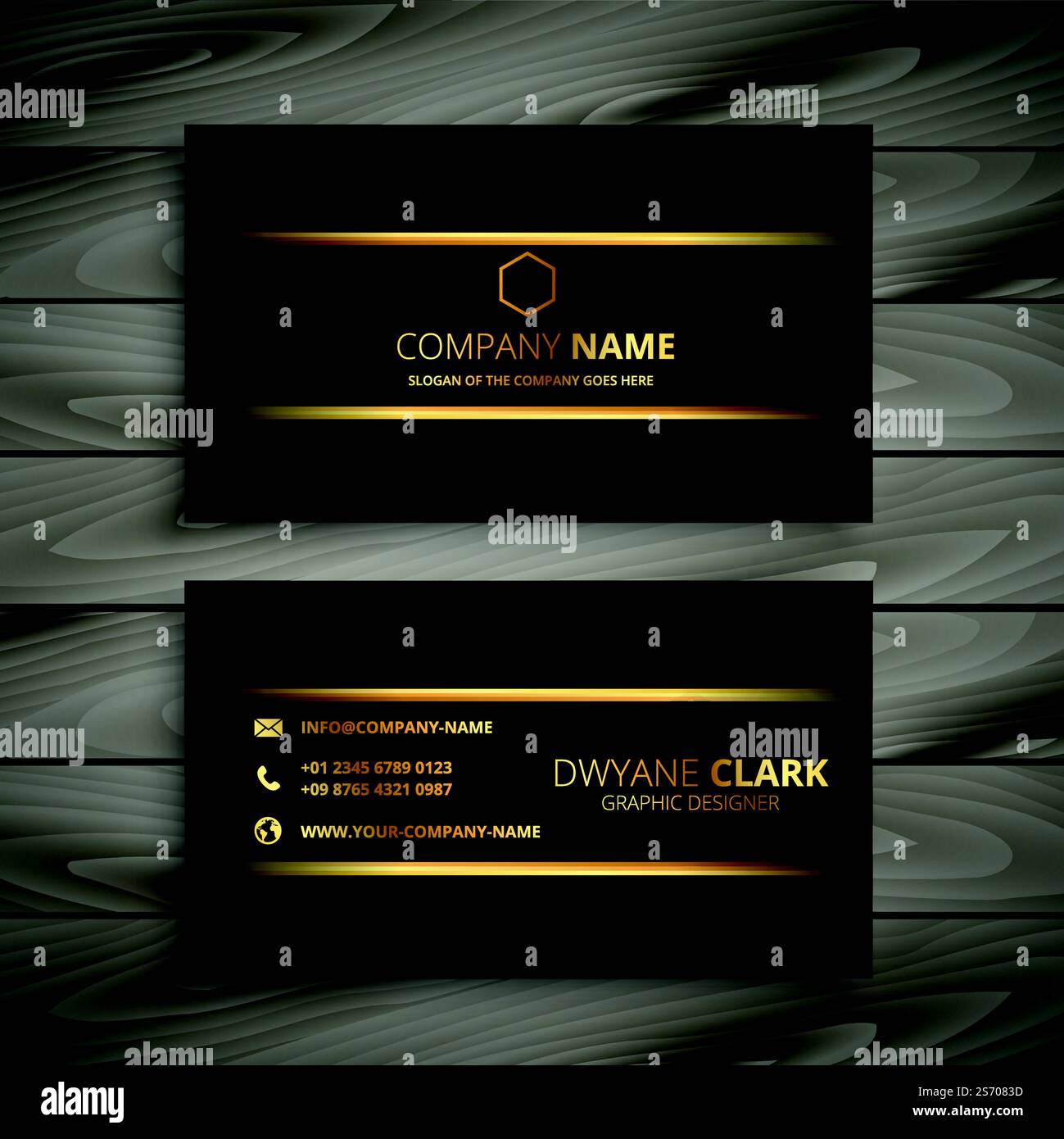 black and gold premium business card design Stock Vector Image & Art ...