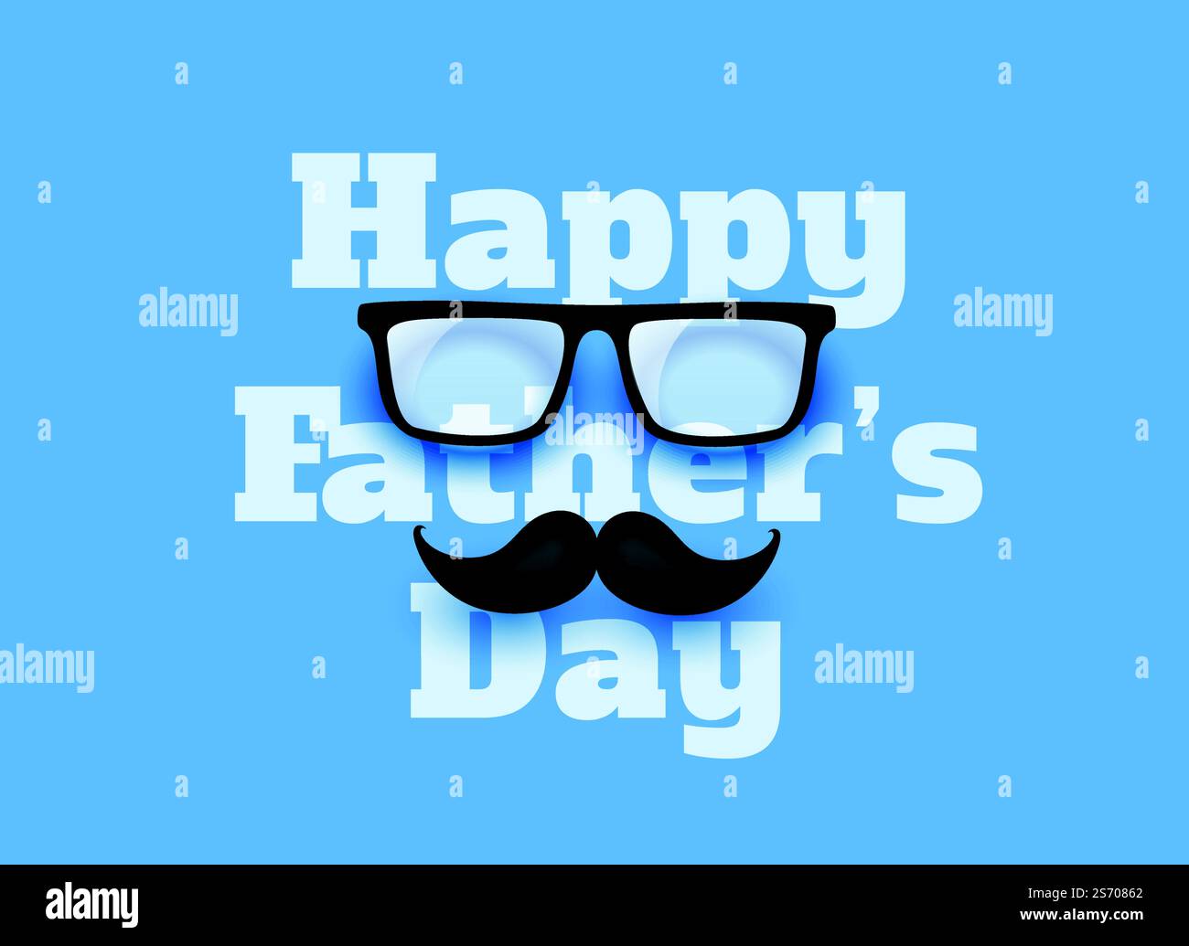 happy fathers day blue greeting background Stock Vector Image & Art - Alamy