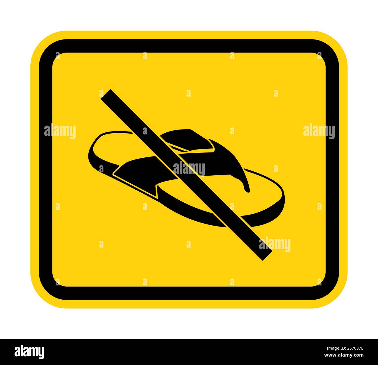 Do not No Open Toed Shoes Stock Vector