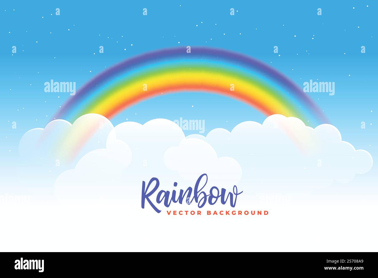 rainbow and clouds background design Stock Vector Image & Art - Alamy