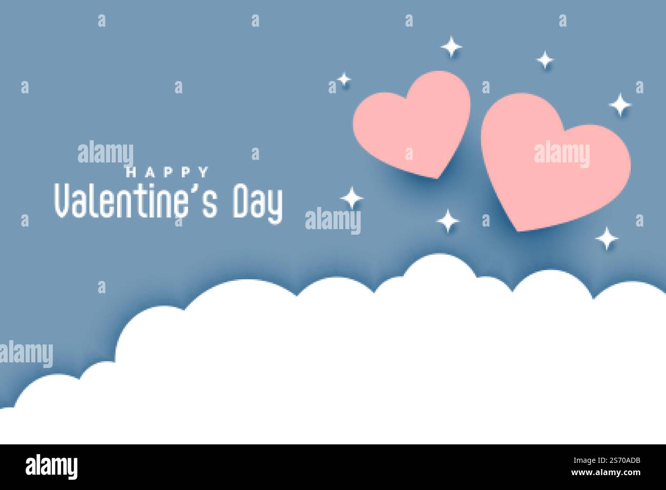 valentines day background in paper cut style Stock Vector Image & Art ...