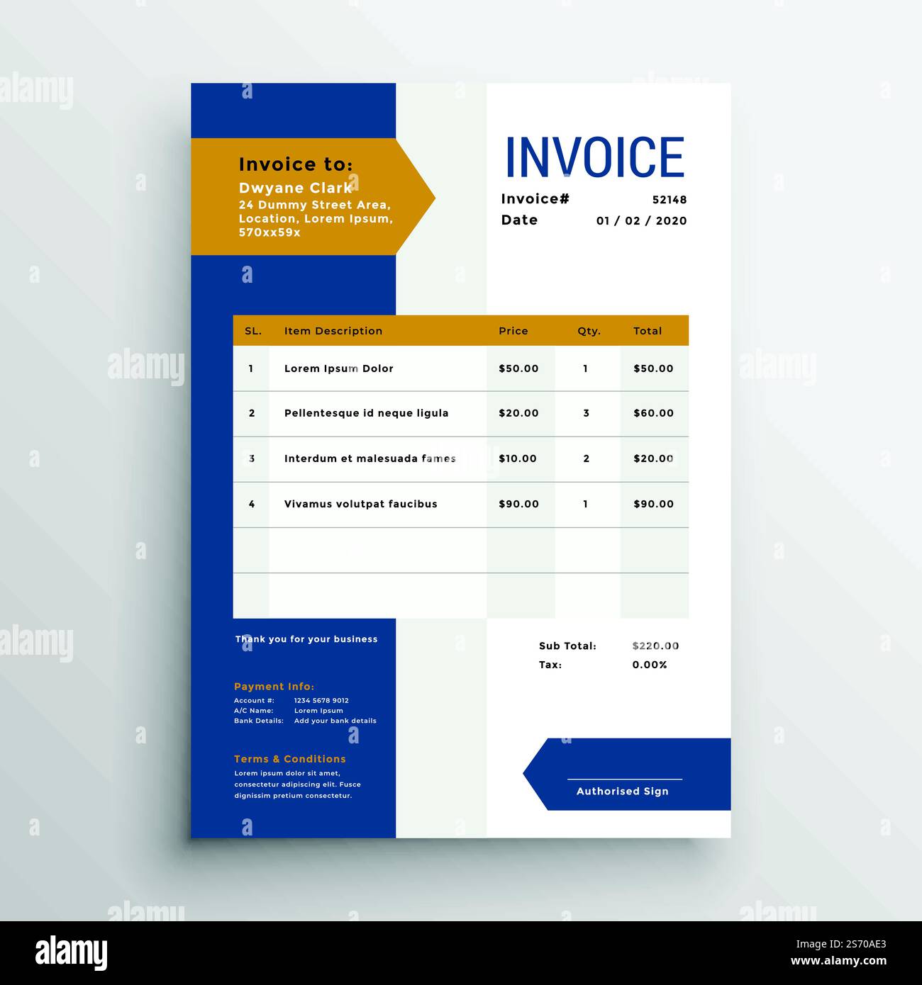 Invoice Look Professional professional business invoice template design Stock Vector Image & Art ...