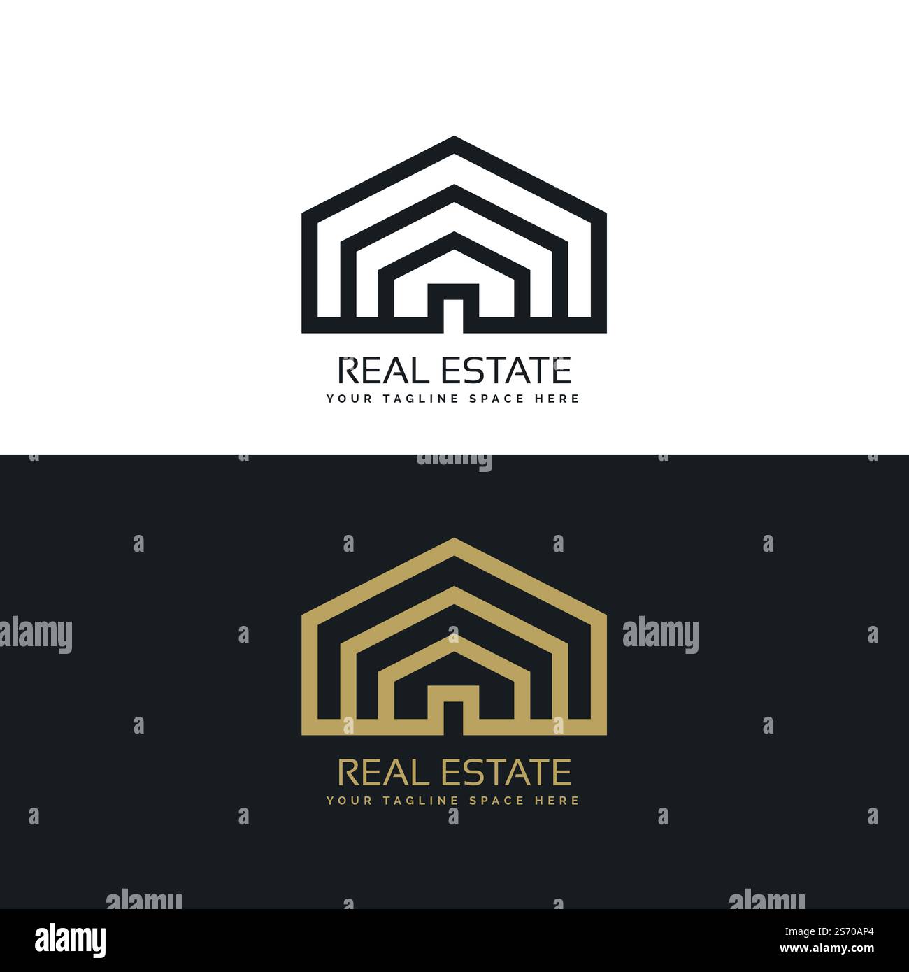 minimal line style real estate logo design Stock Vector Image & Art - Alamy