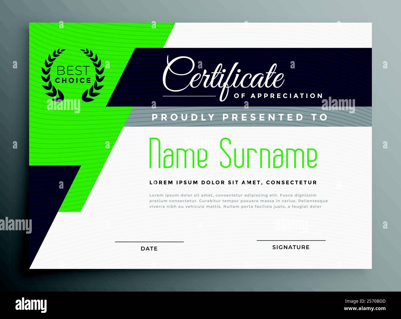 certificate template with modern geometric shapes Stock Vector Image ...