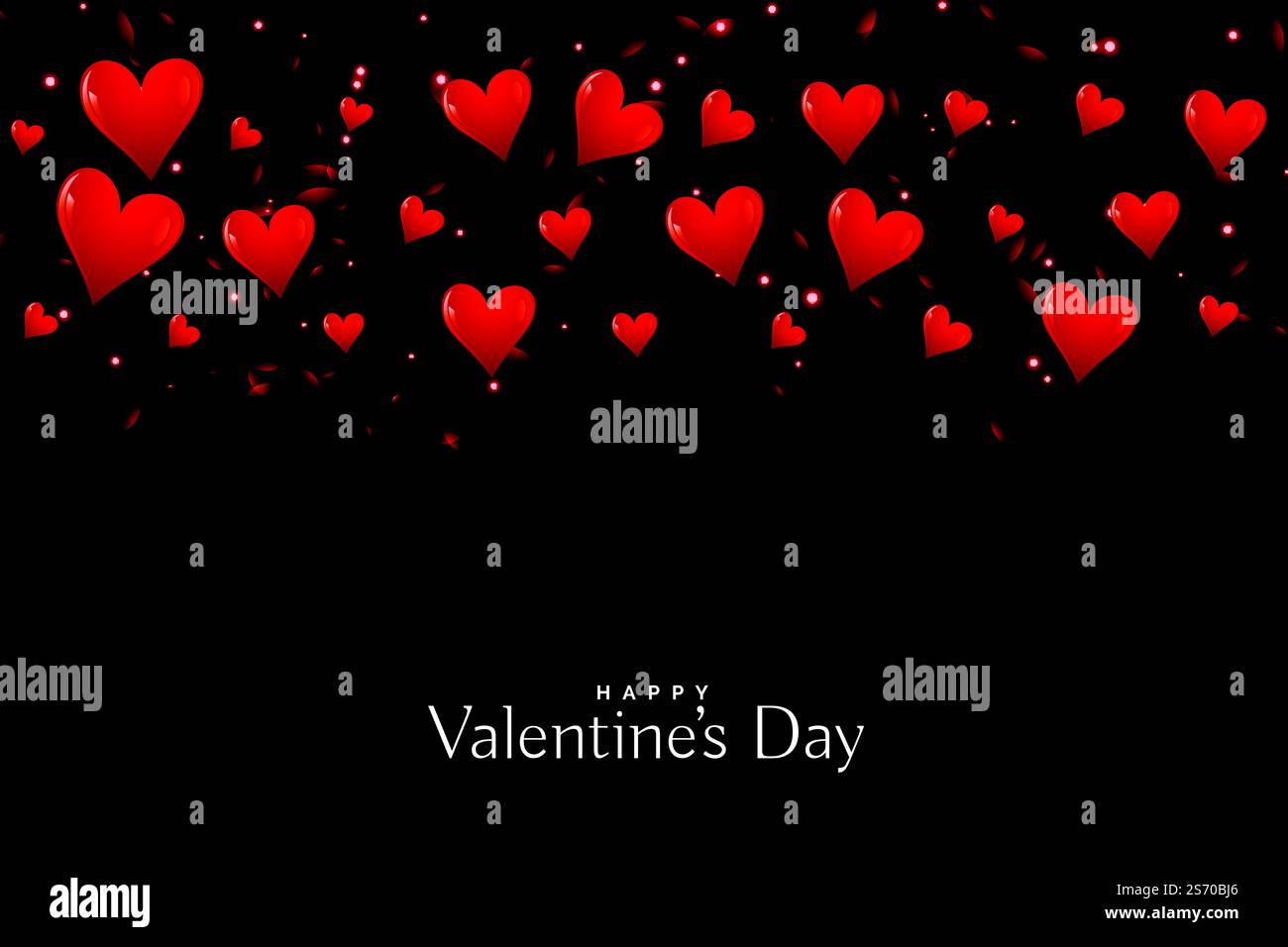 black background with floating red hearts Stock Vector Image & Art - Alamy