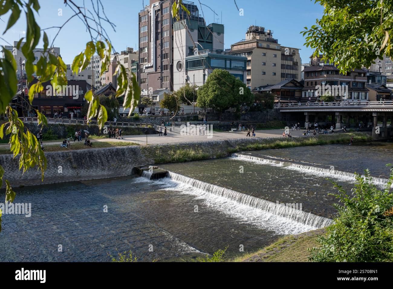 River Kamo Kyoto Japan Stock Photo