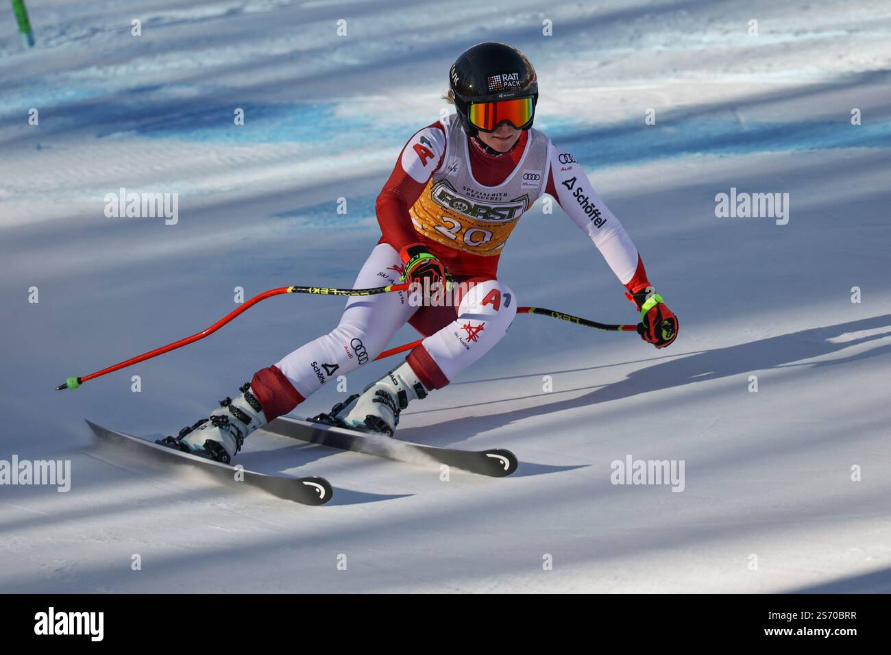 Austria's Ariane Raedler speeds down the course during an alpine ski ...