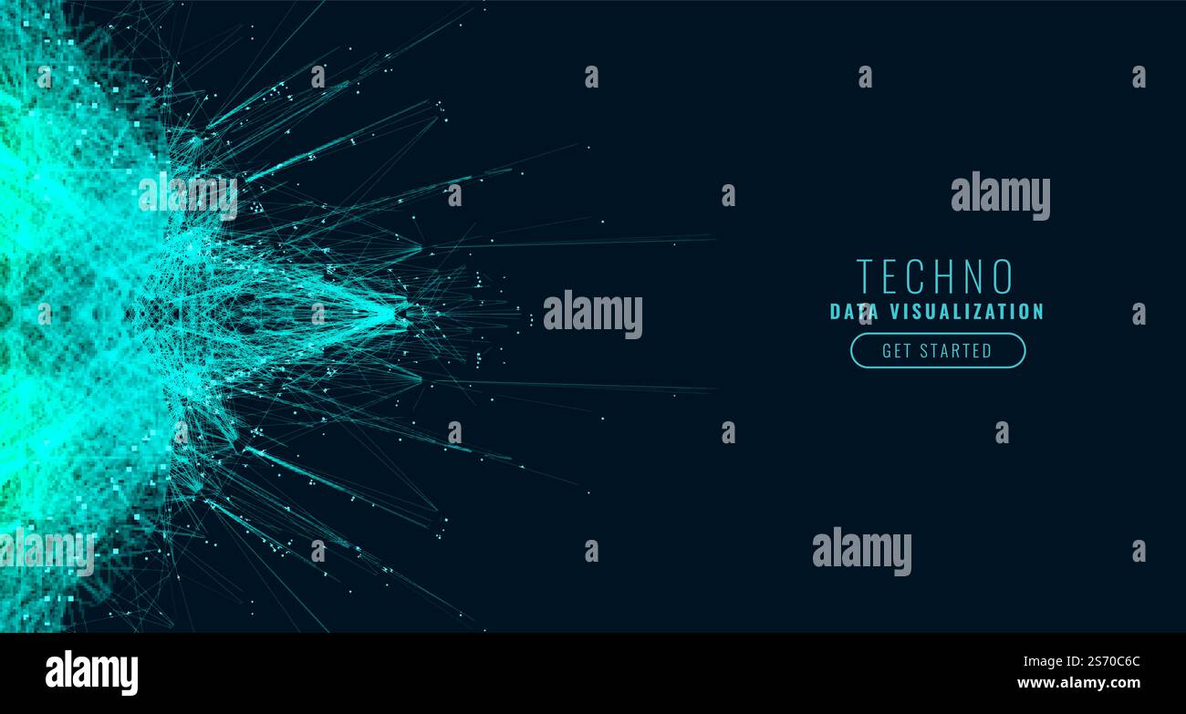 science digital big data technology background Stock Vector
