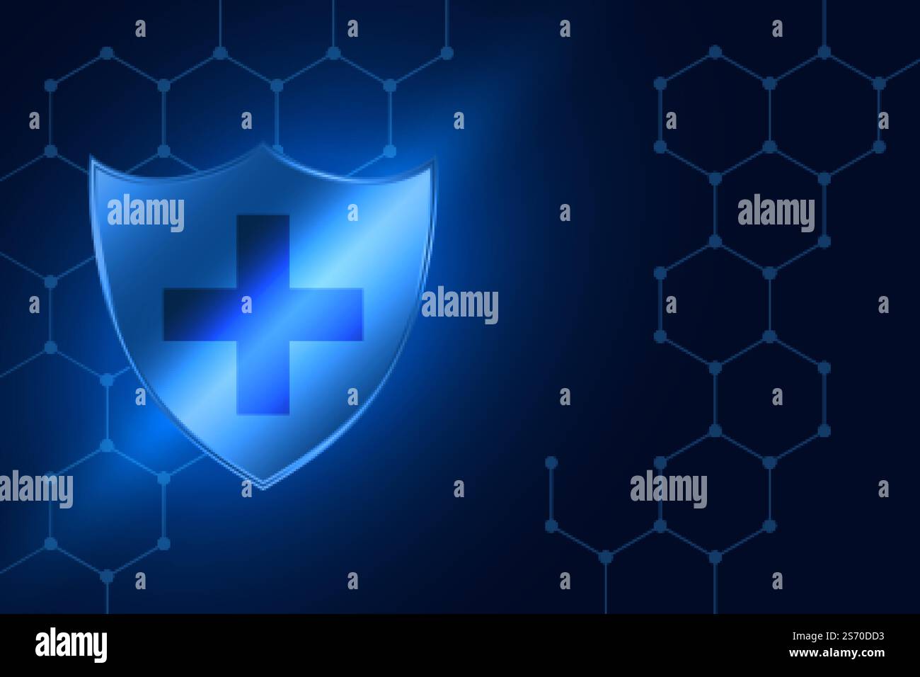 blue medical background with virus protection shield Stock Vector Image ...