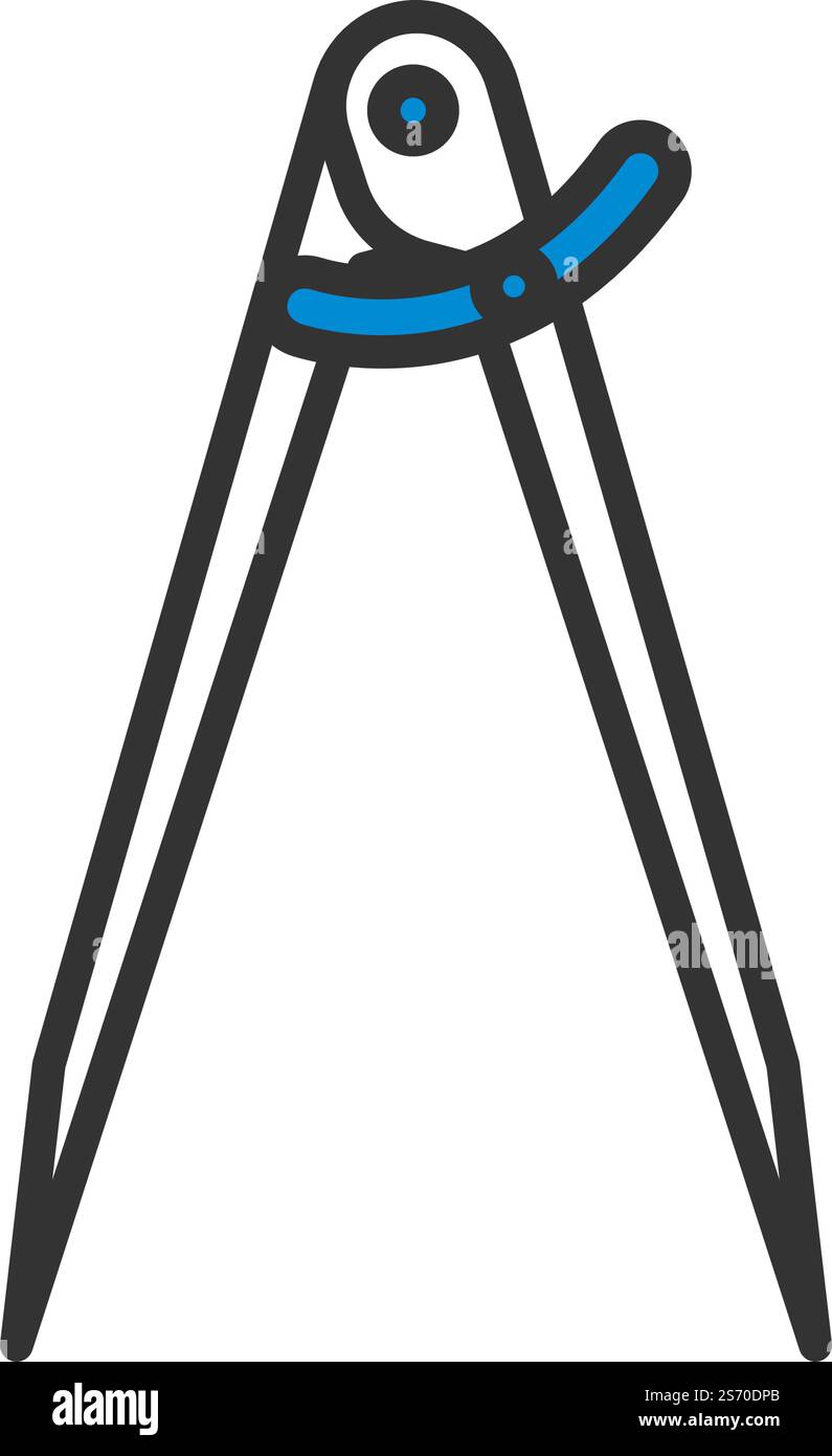 Compasses Icon. Bold outline design with editable stroke width. Vector Illustration. Stock Vector