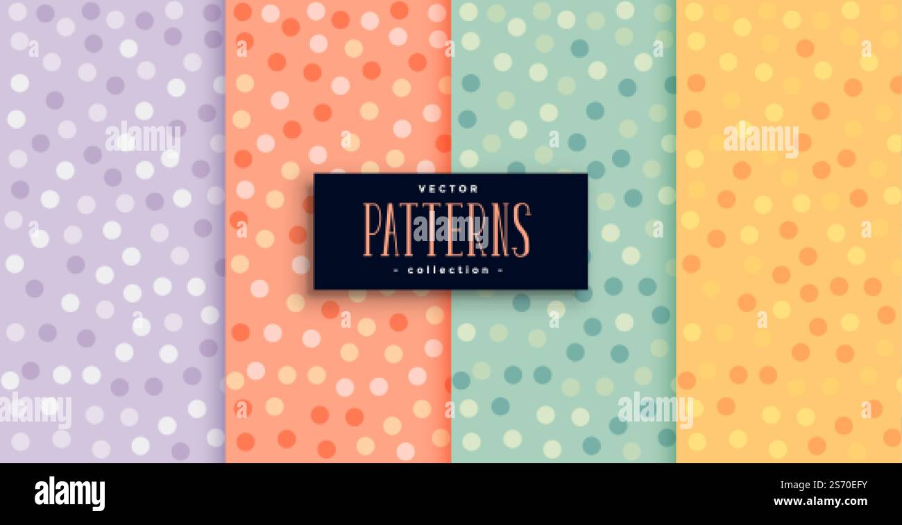 beautiful circles patterns set in many colors Stock Vector