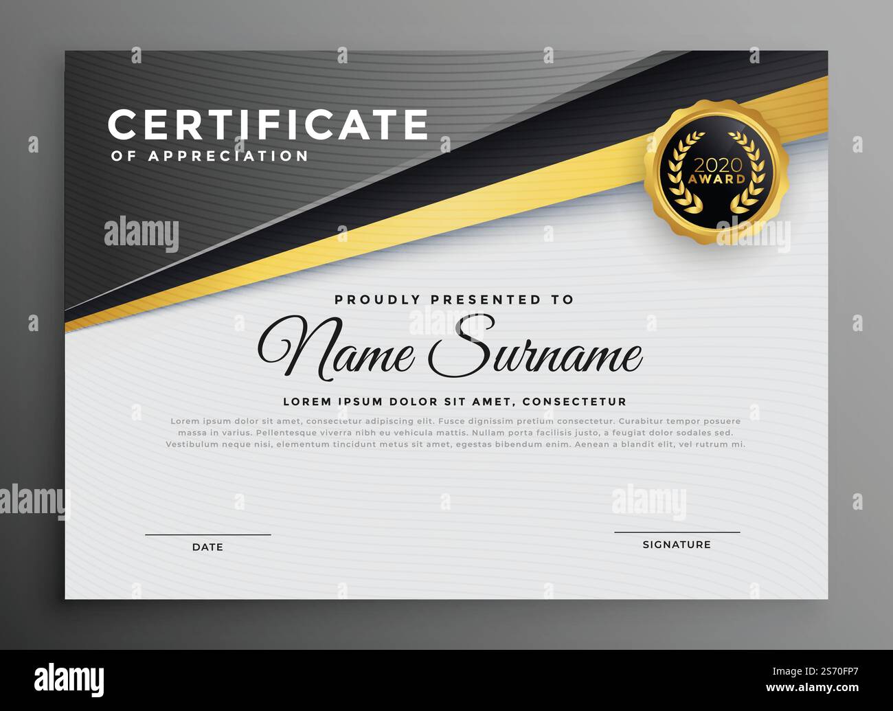 stylish certificate template for multipurpose use Stock Vector Image ...
