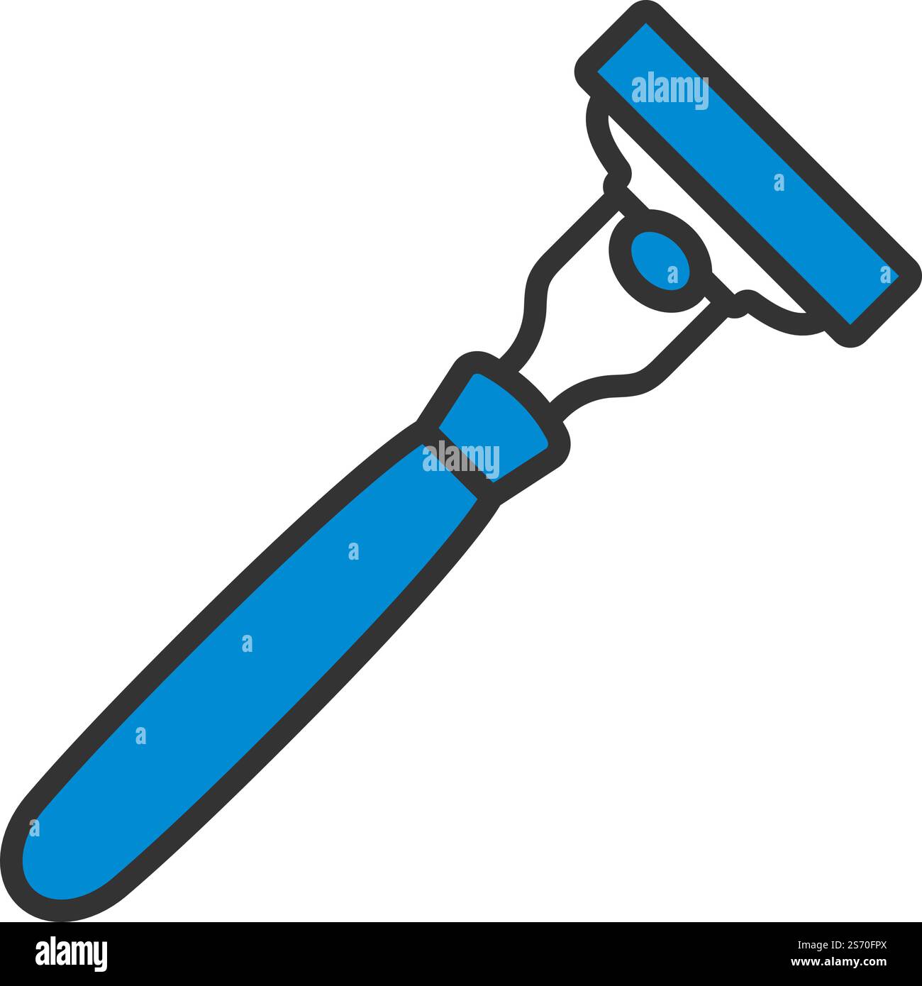 Safety Razor Icon. Editable Bold Outline With Color Fill Design. Vector ...
