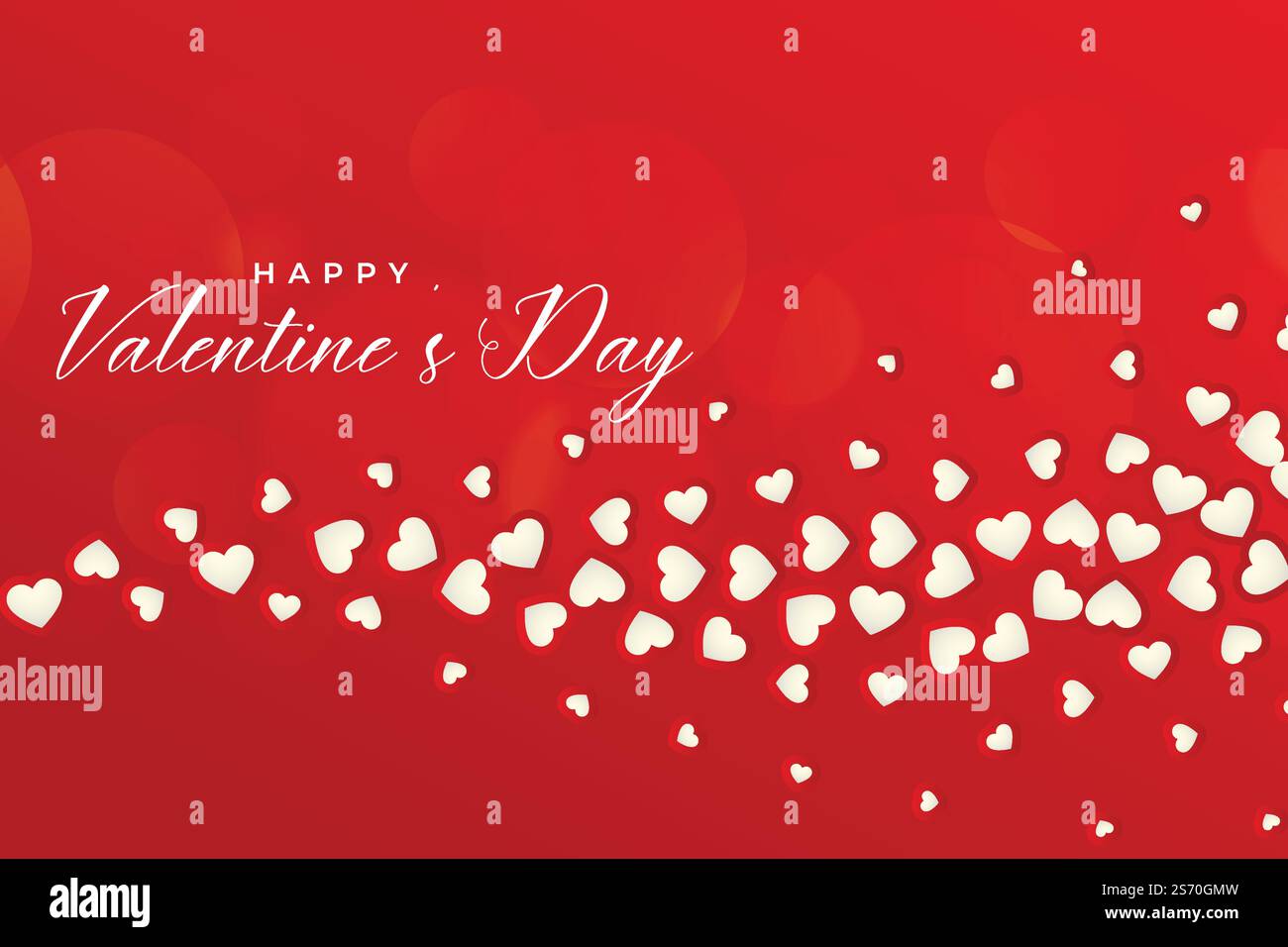 beautiful red valentines day background with floating hearts Stock ...