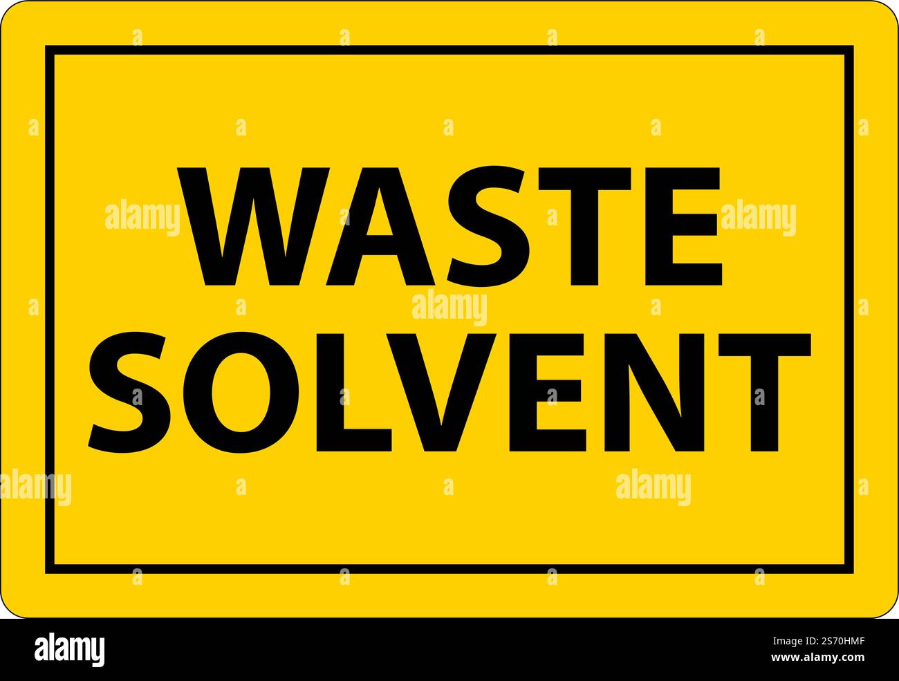 Danger Waste Solvent Sign On White Background Stock Vector