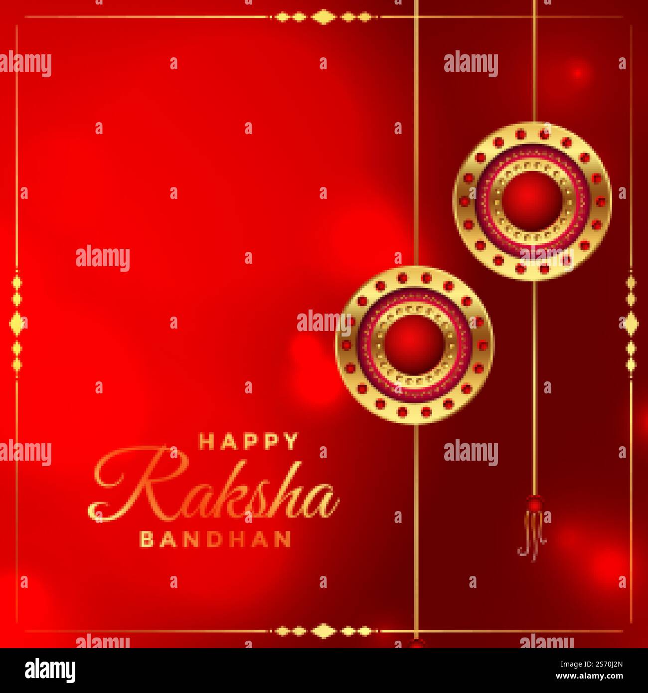 happy raksha bandhan indian festival beautiful wishes card design Stock ...