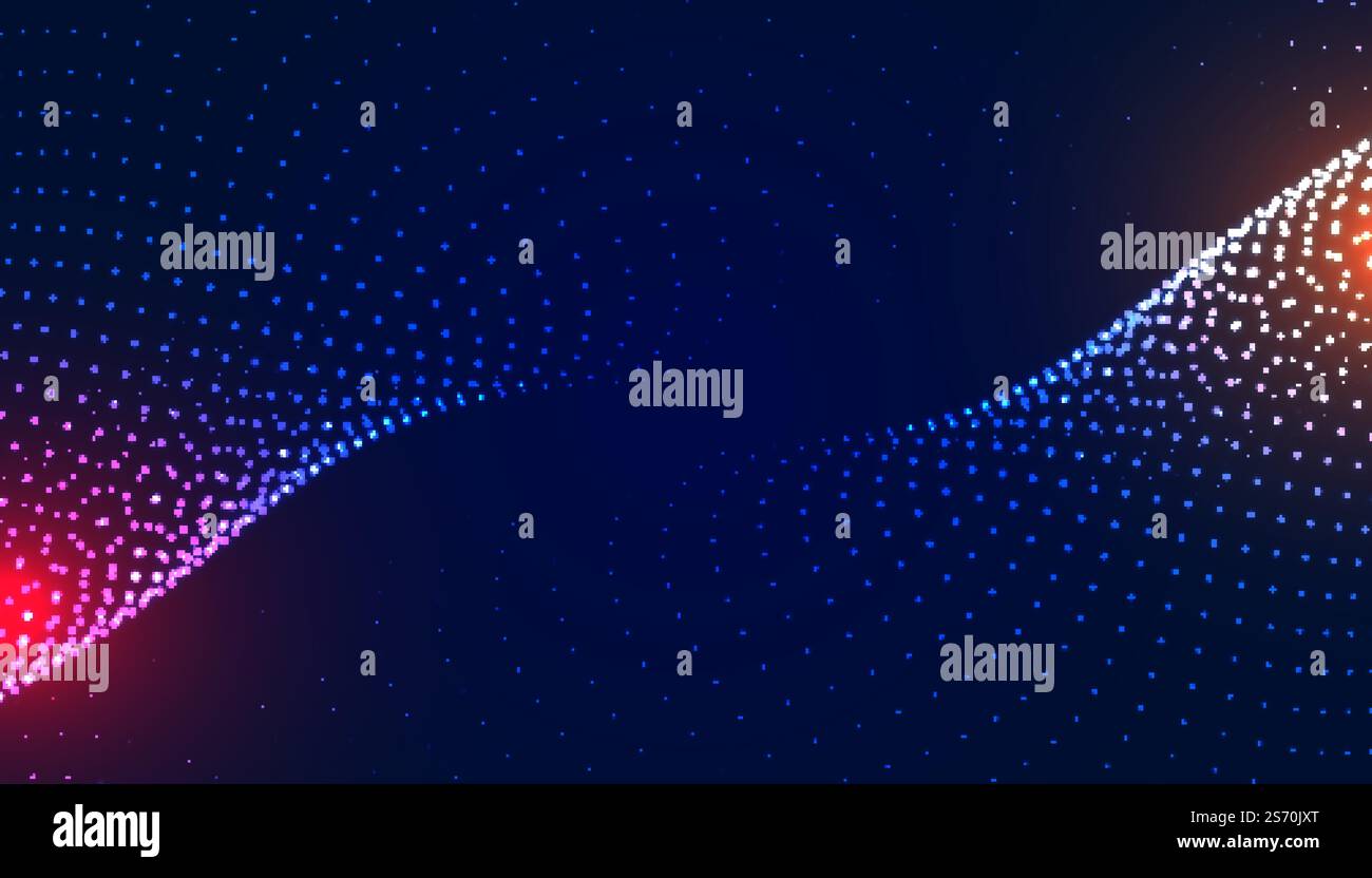 digital particle flowing mesh technology background design Stock Vector ...