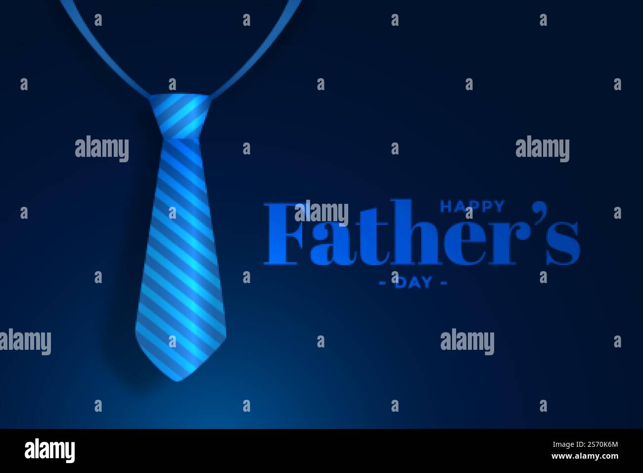 blue realistic tie happy fathers day background Stock Vector Image ...