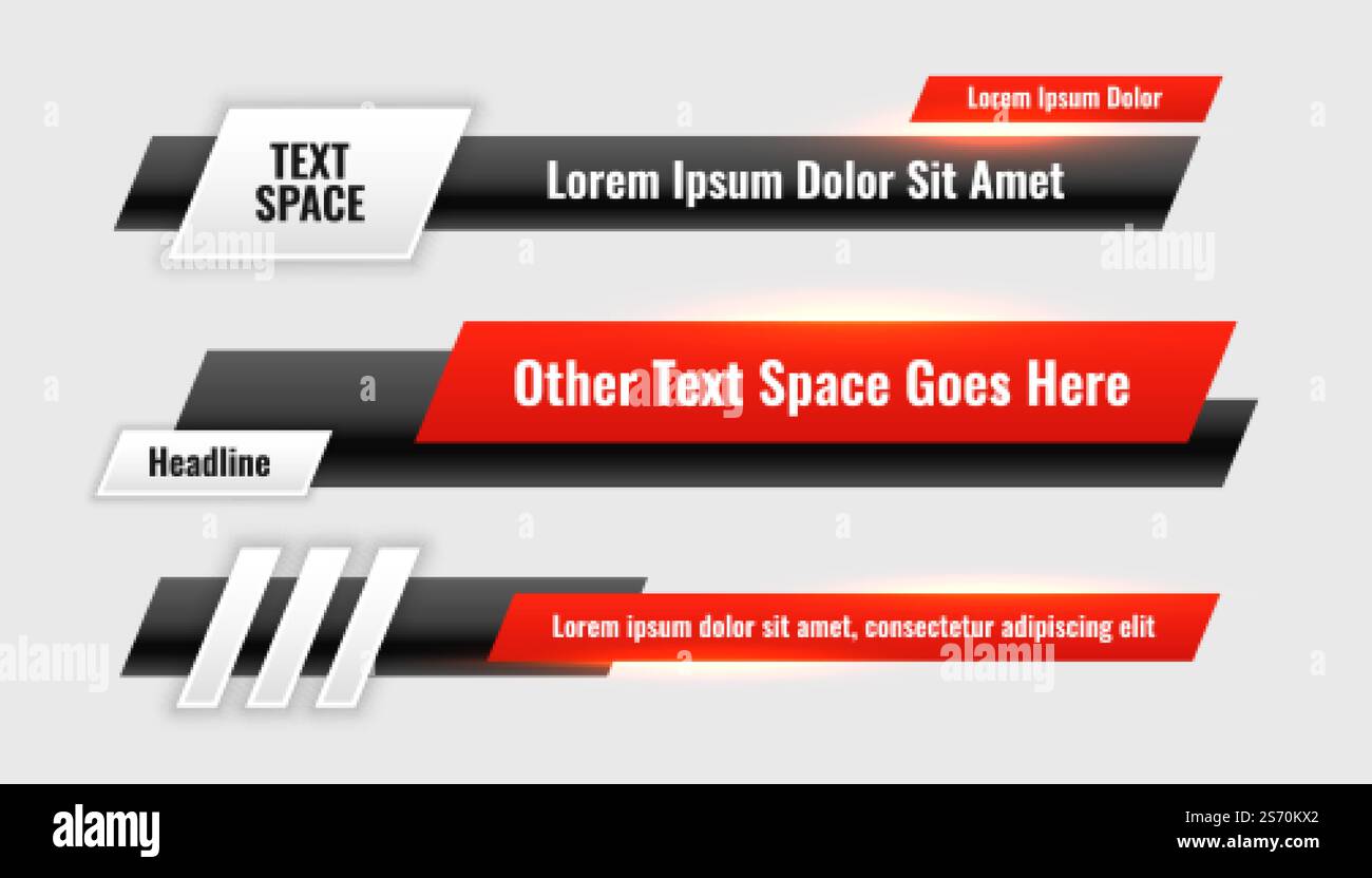 modern stylish lower third banner template design Stock Vector Image ...
