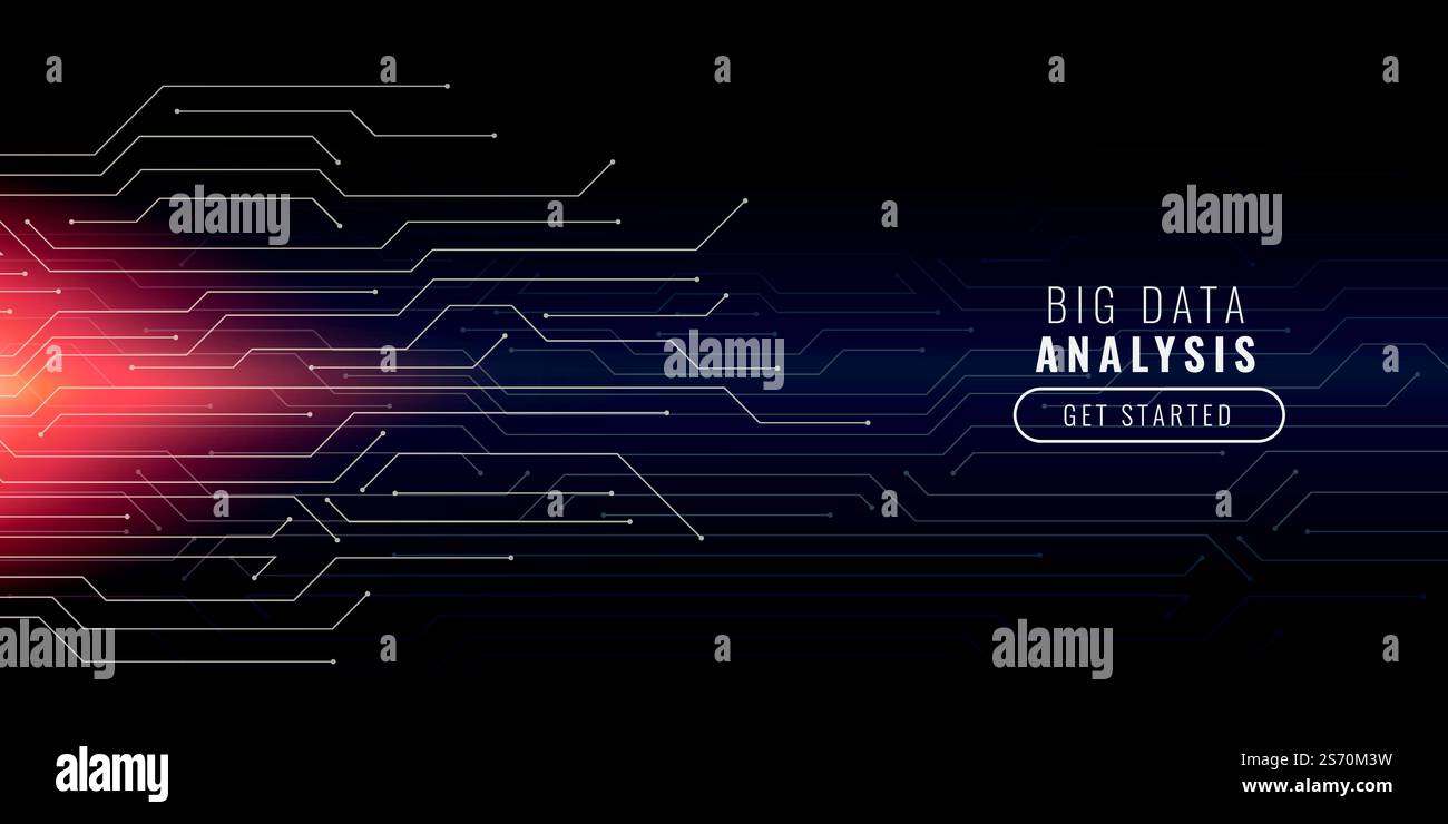 big data technology background with circuit lines Stock Vector Image ...