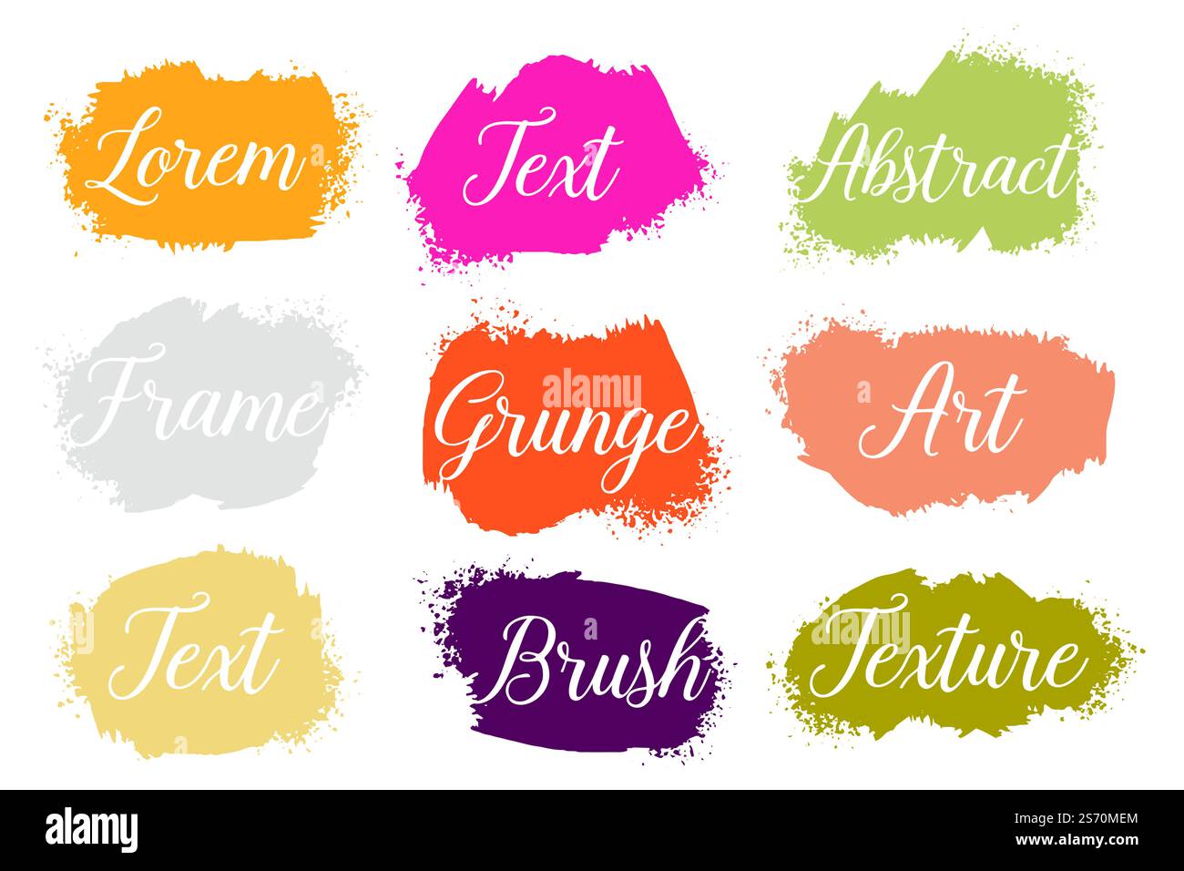 abstract grunge texture splatter set of nine Stock Vector Image & Art ...