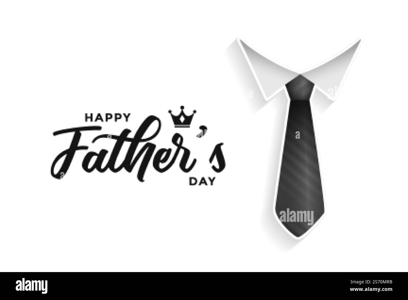 happy fathers day card design with tie Stock Vector Image & Art - Alamy