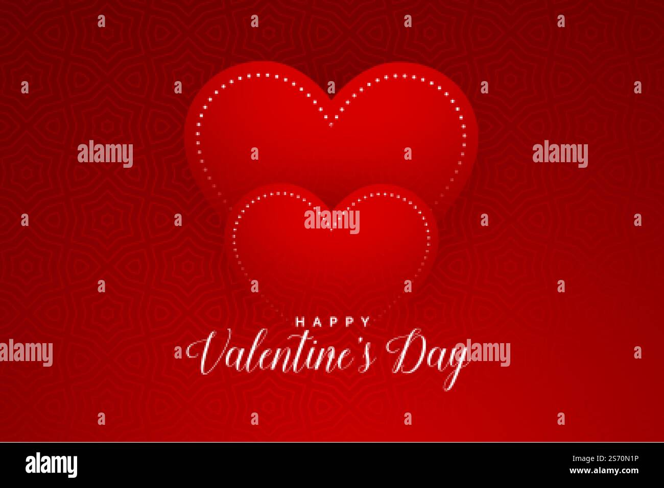 valentines day red hearts clean background design Stock Vector Image ...