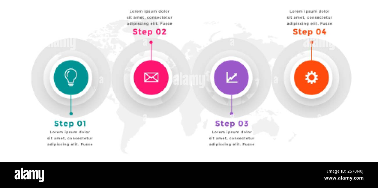 four steps modern infographic circular template design Stock Vector ...