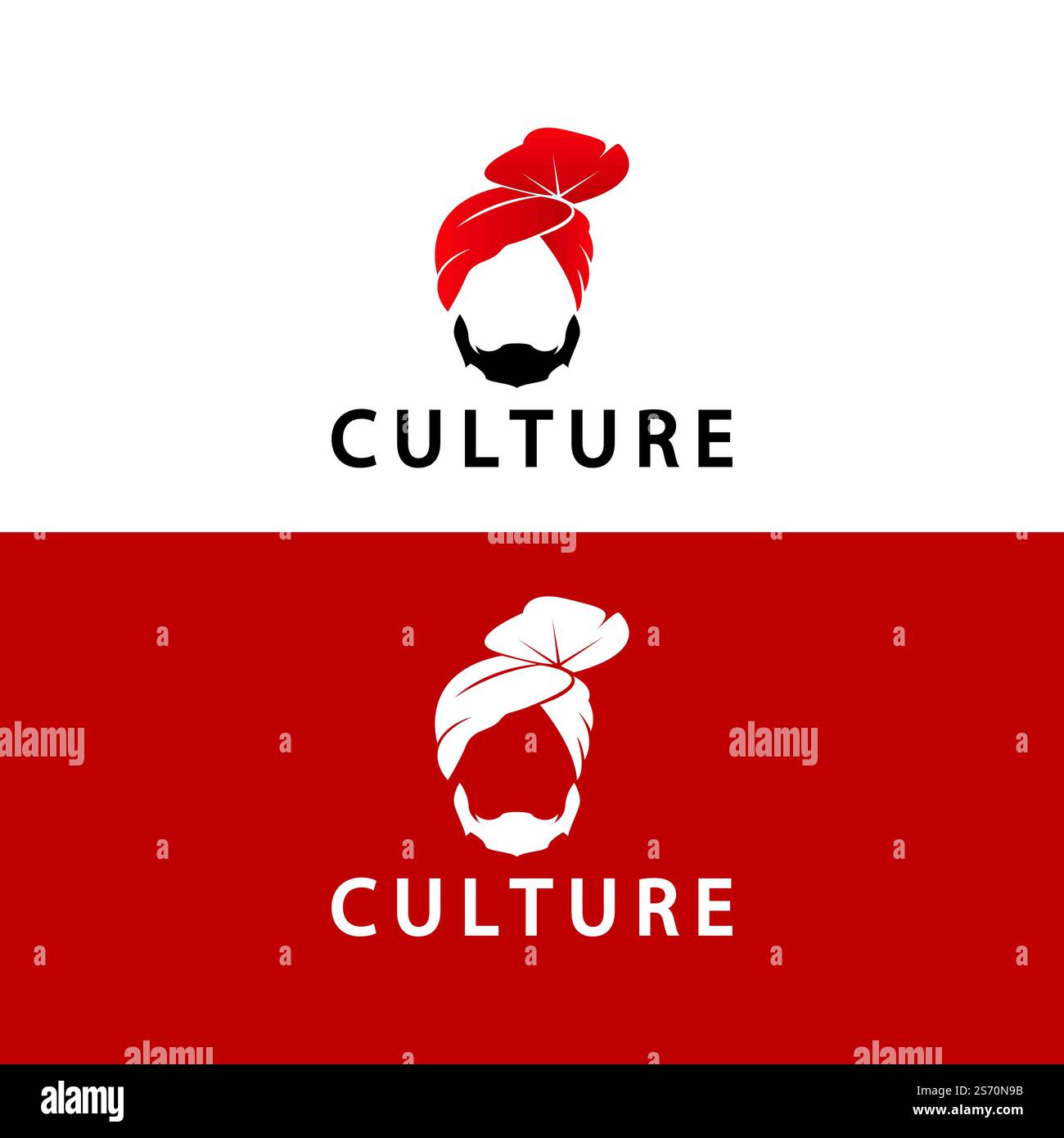 Turban Mustache India Indian logo design vector illustration. Logo of a ...