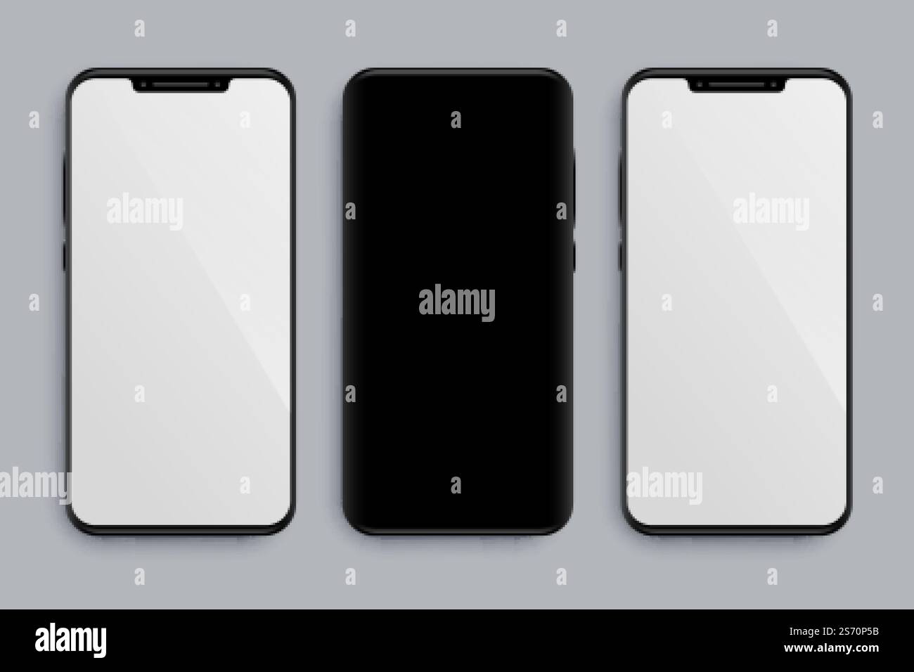 realistic smartphone mockup with front and back Stock Vector Image ...