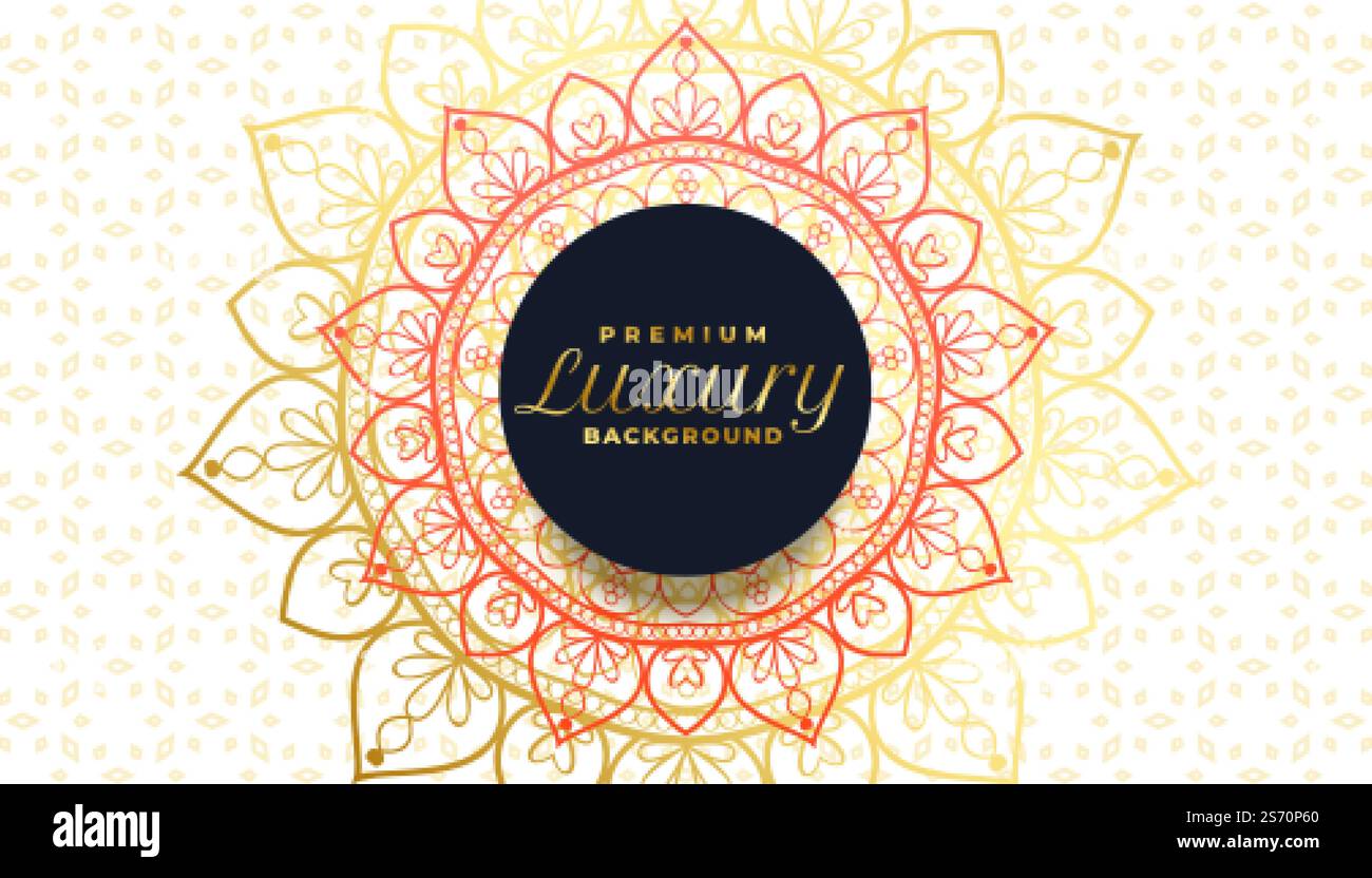 arabesque arabis style islamic mandala pattern background Stock Vector