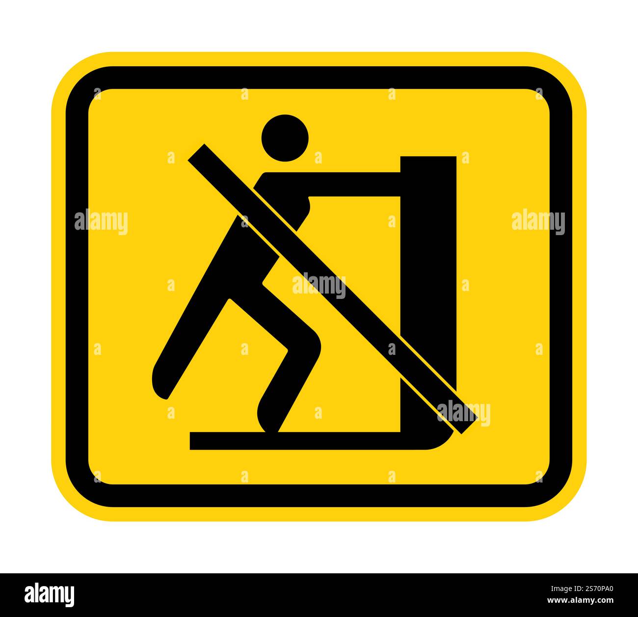Symbol No Reaching label Stock Vector