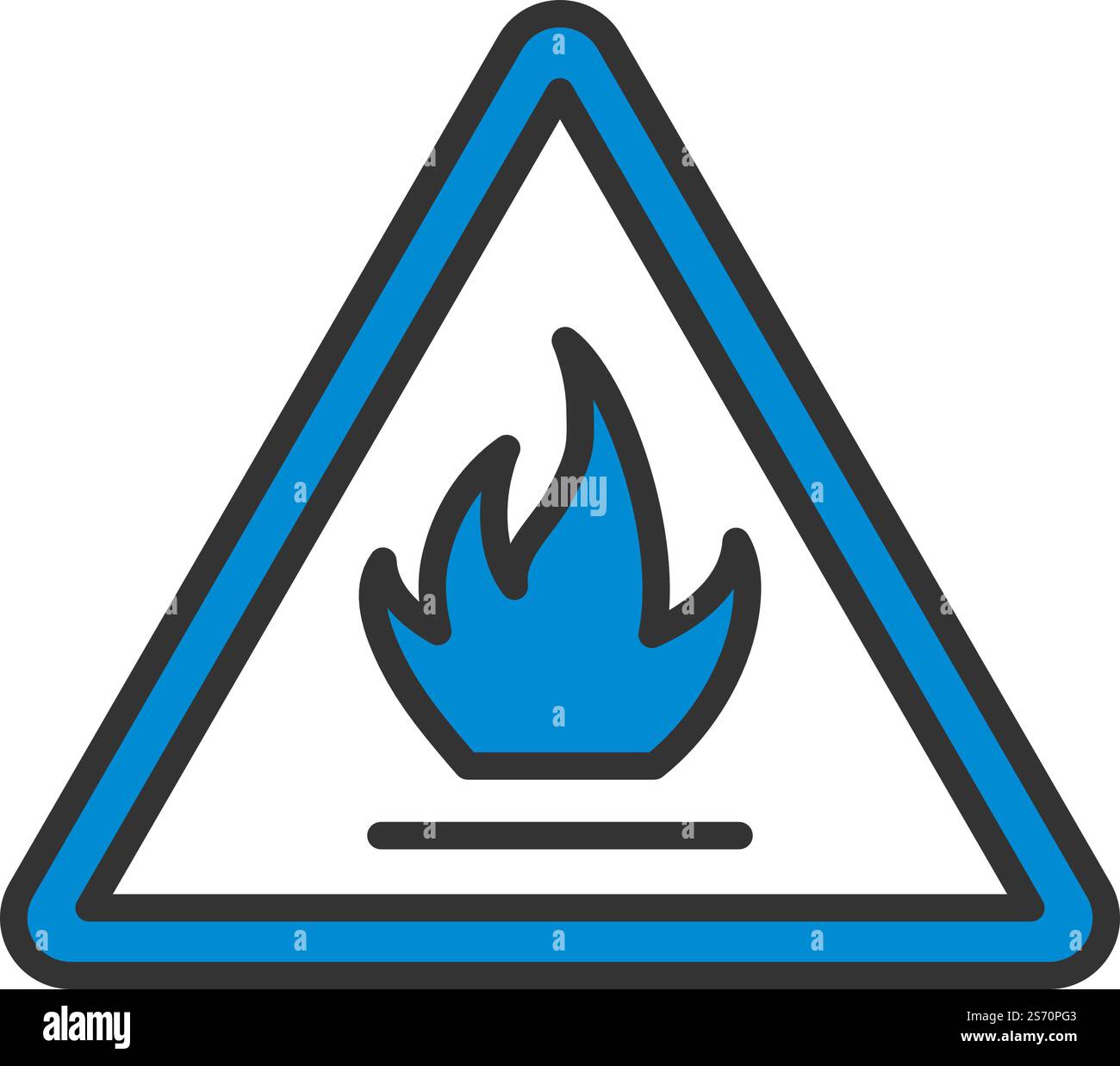 Flammable Icon. Editable Bold Outline With Color Fill Design. Vector ...