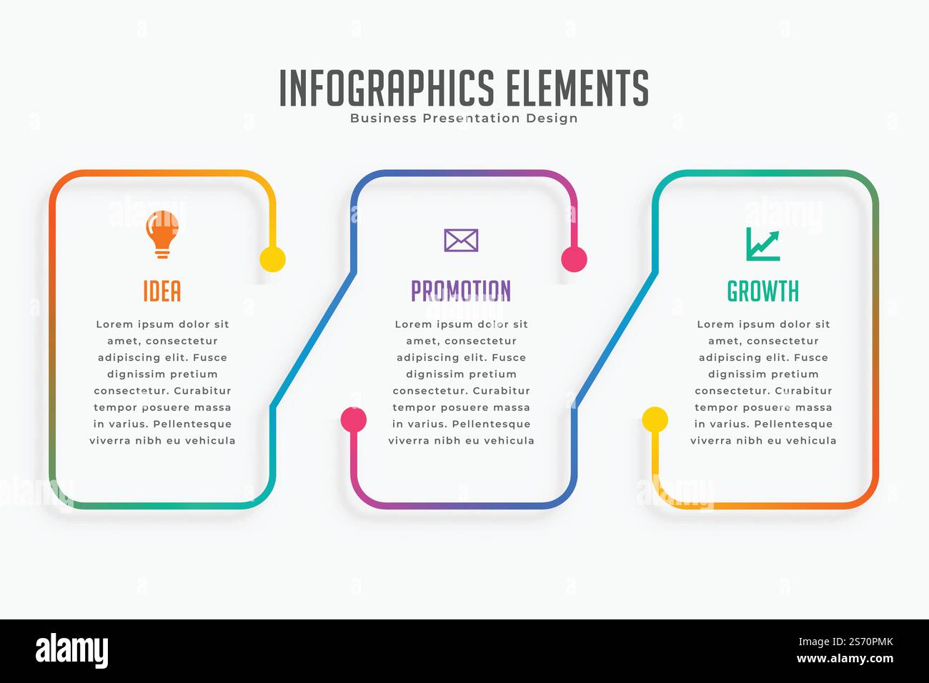 three steps modern infographic design template Stock Vector Image & Art ...