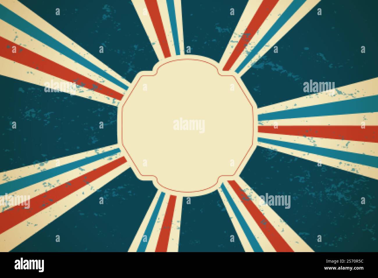 retro rays sunburst background in classic colors design Stock Vector ...