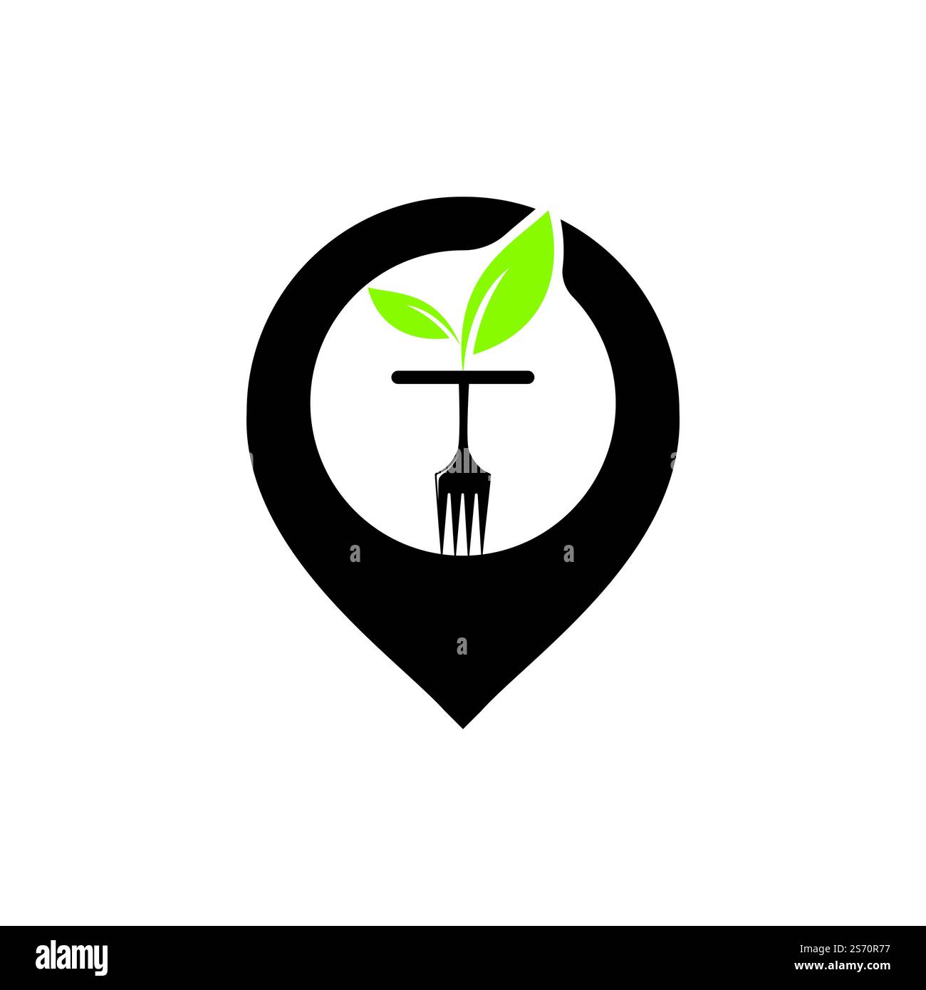 Organic Food point logo design template Stock Vector Image & Art - Alamy