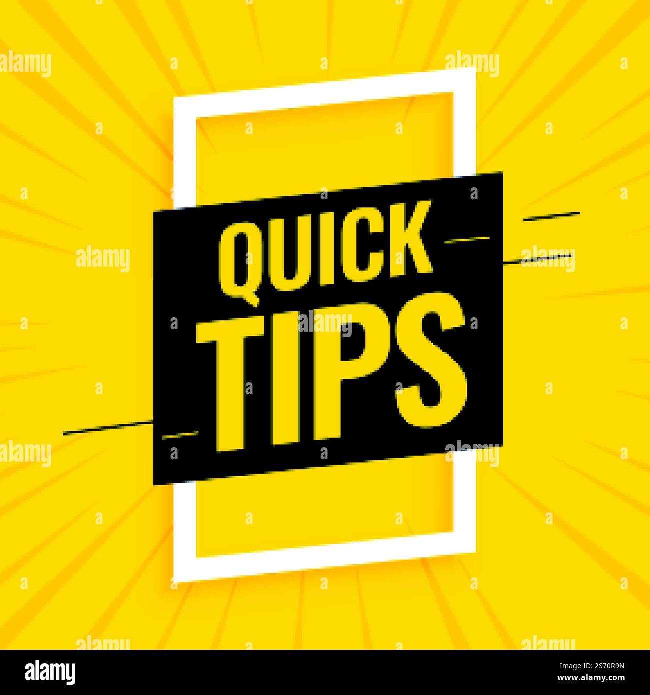 quick helpful tips yellow background design Stock Vector Image & Art ...