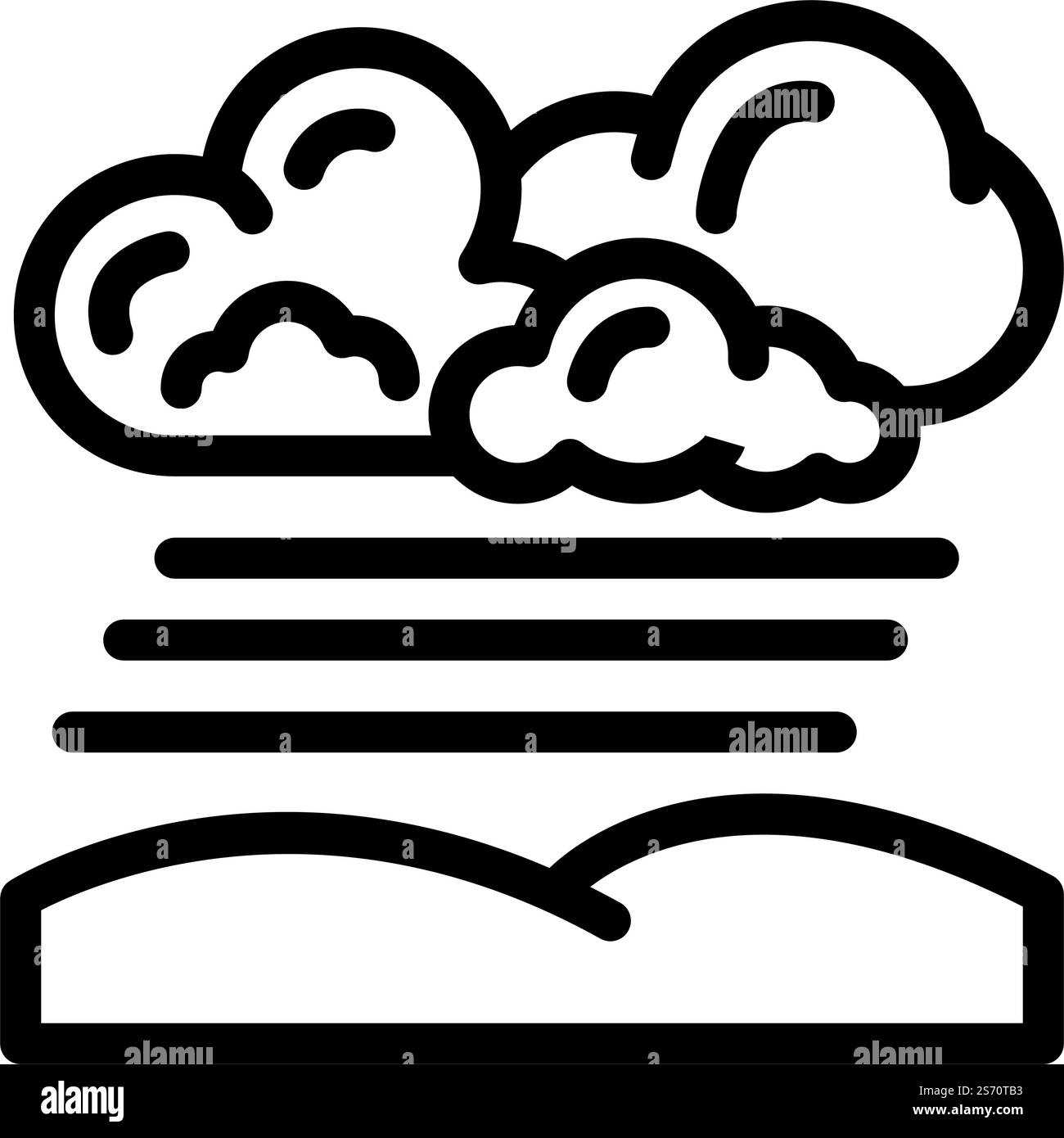 snow weather line icon vector. snow weather sign. isolated contour ...