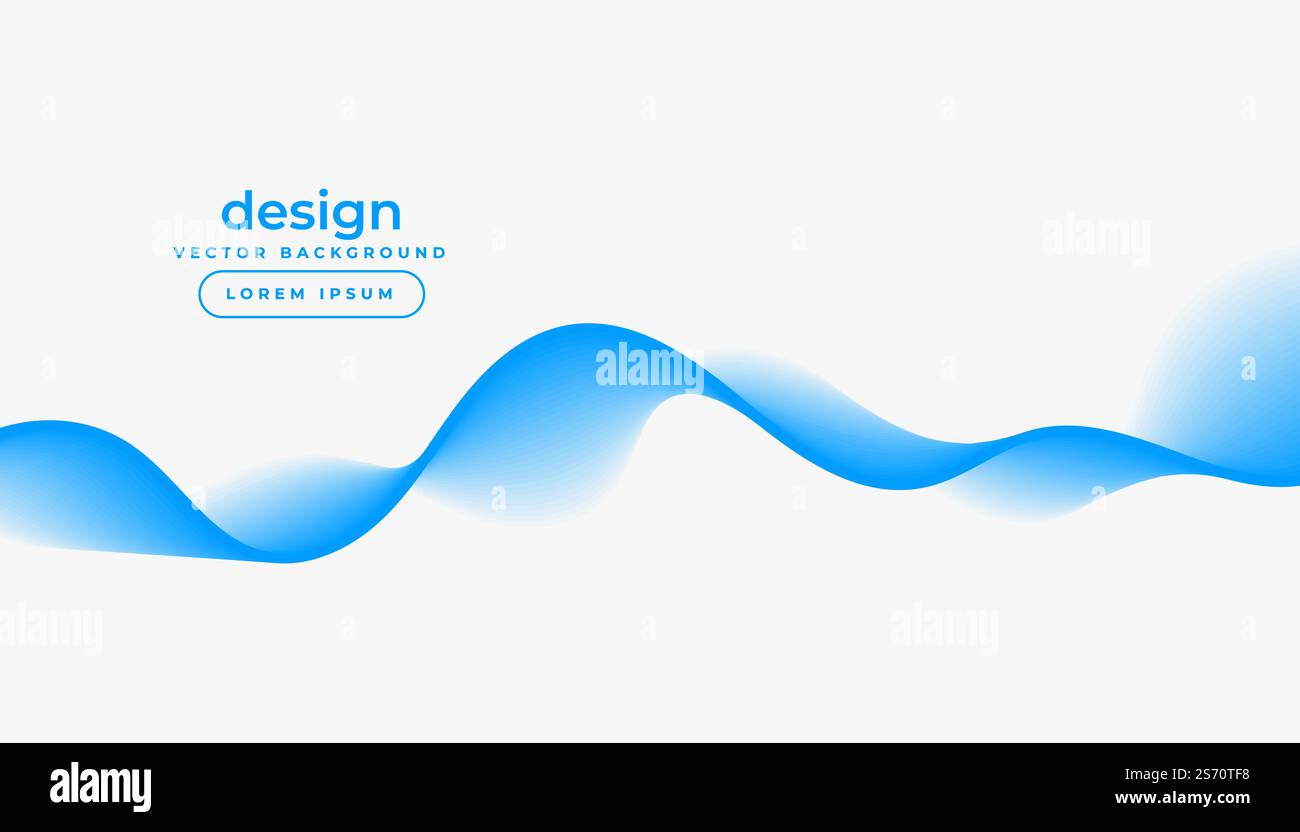white background with blue gradient wave shape Stock Vector Image & Art ...