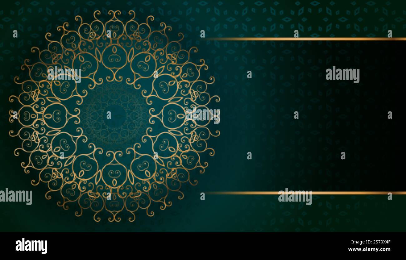golden arabesque arabis style islamic pattern background Stock Vector
