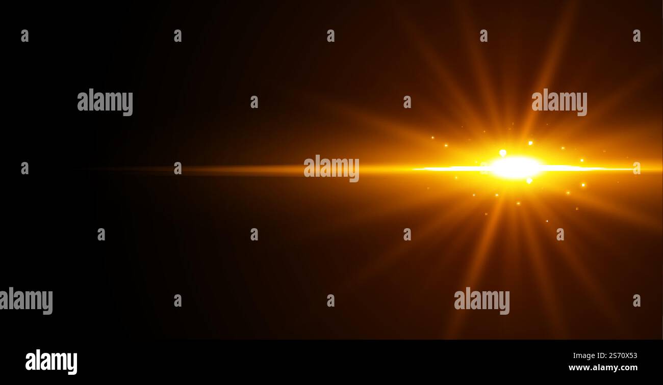 glowing light effect on black background design Stock Vector Image ...