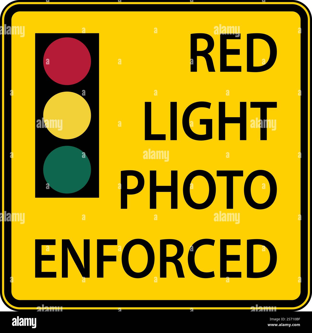 Traffic Signal Photo Enforced Sign Stock Vector Image & Art - Alamy