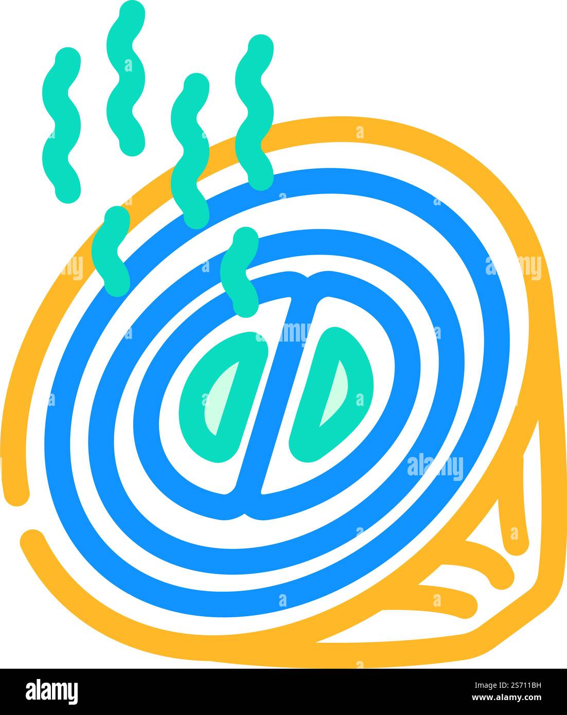 smell onion color icon vector. smell onion sign. isolated symbol ...