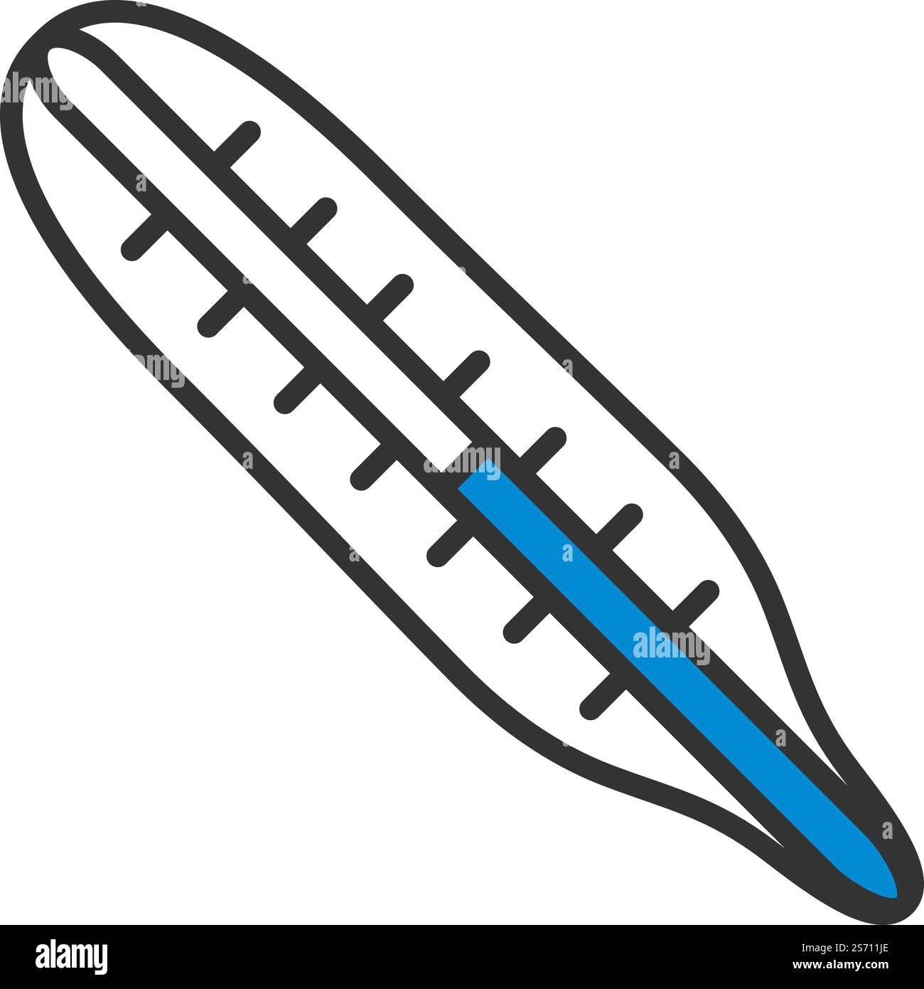 Medical Thermometer Icon. Editable Bold Outline With Color Fill Design ...