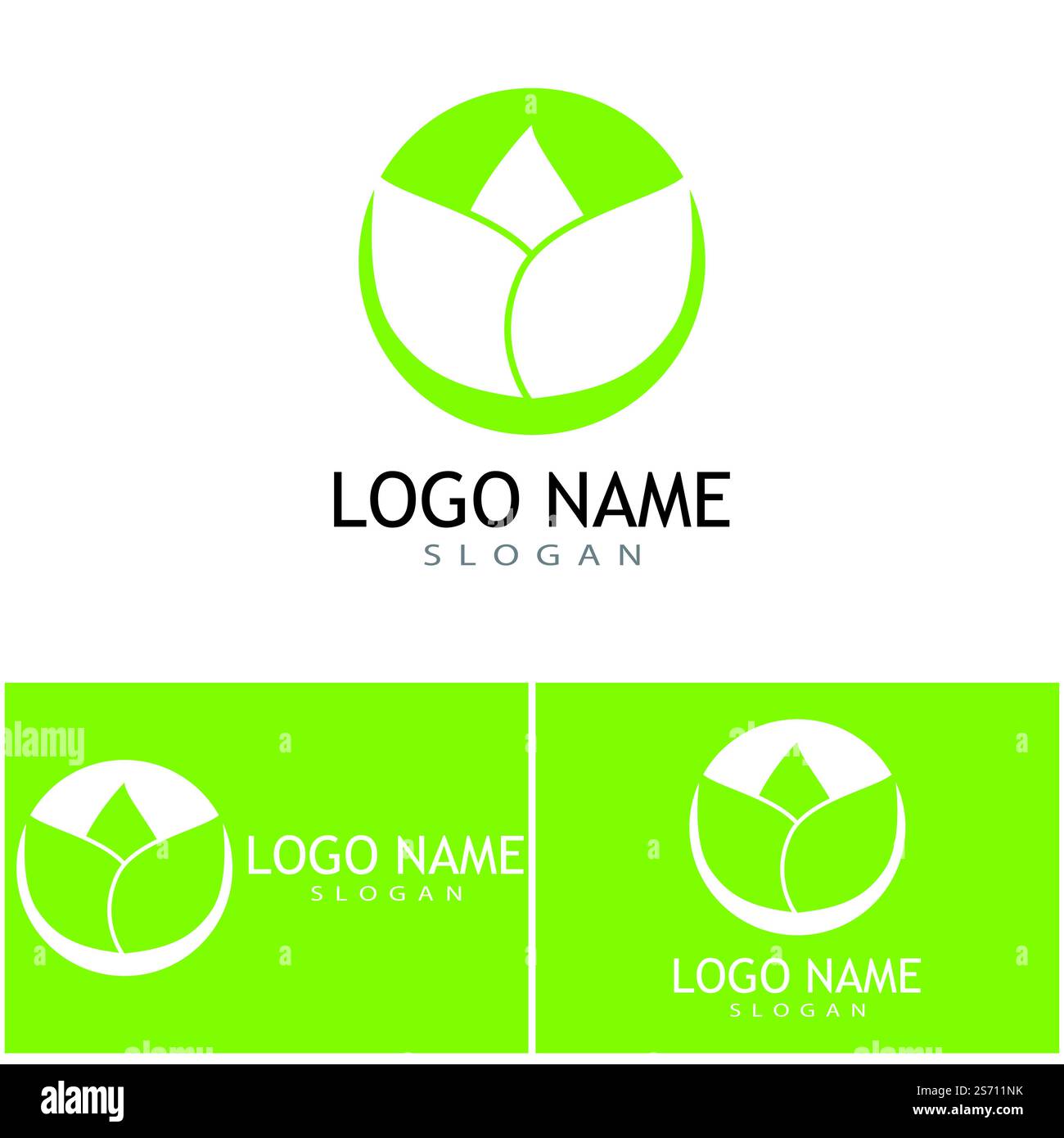 Green leaf illustration nature logo design Stock Vector Image & Art - Alamy